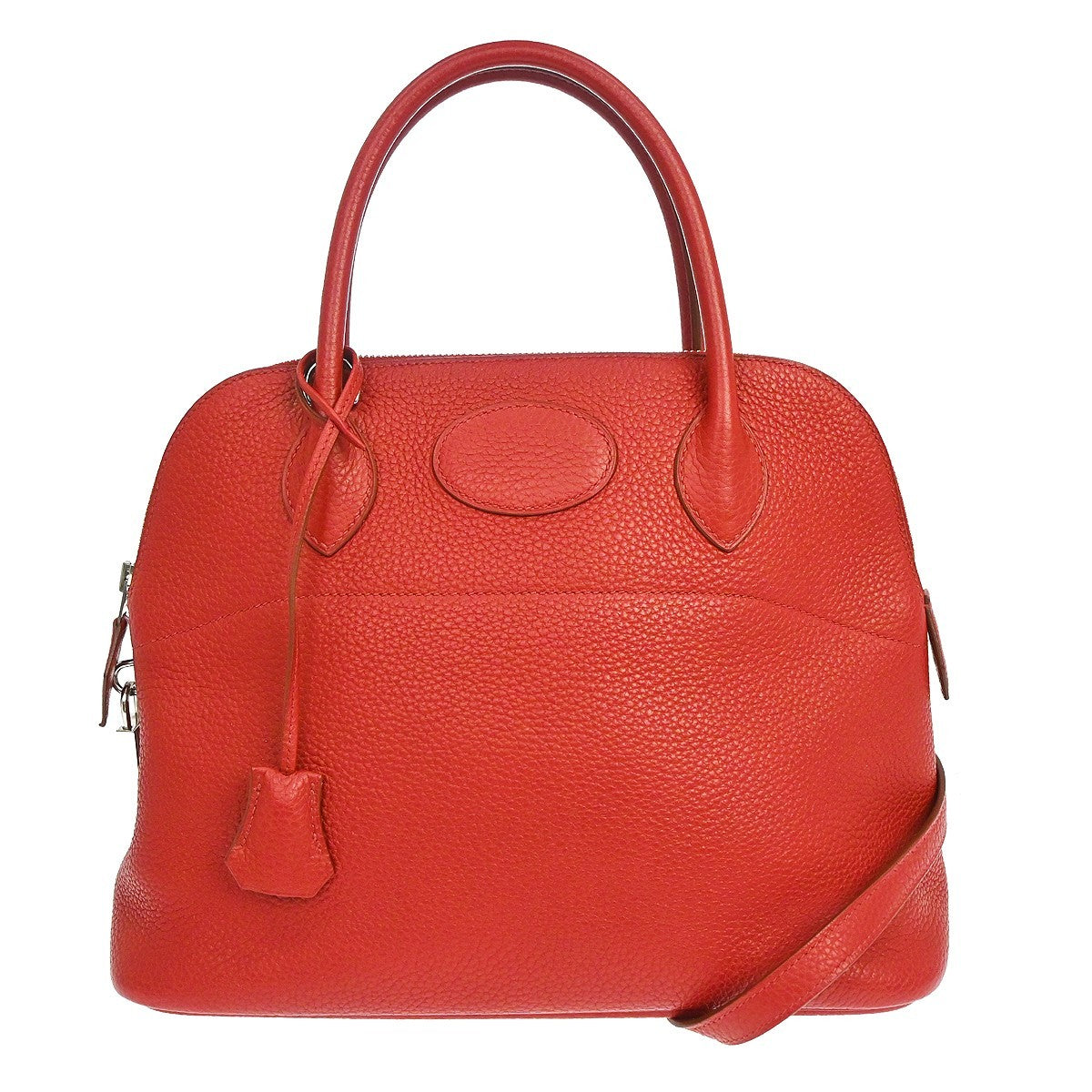Hermes Bolide Clemence Red Leather Handbag (Pre-Owned)