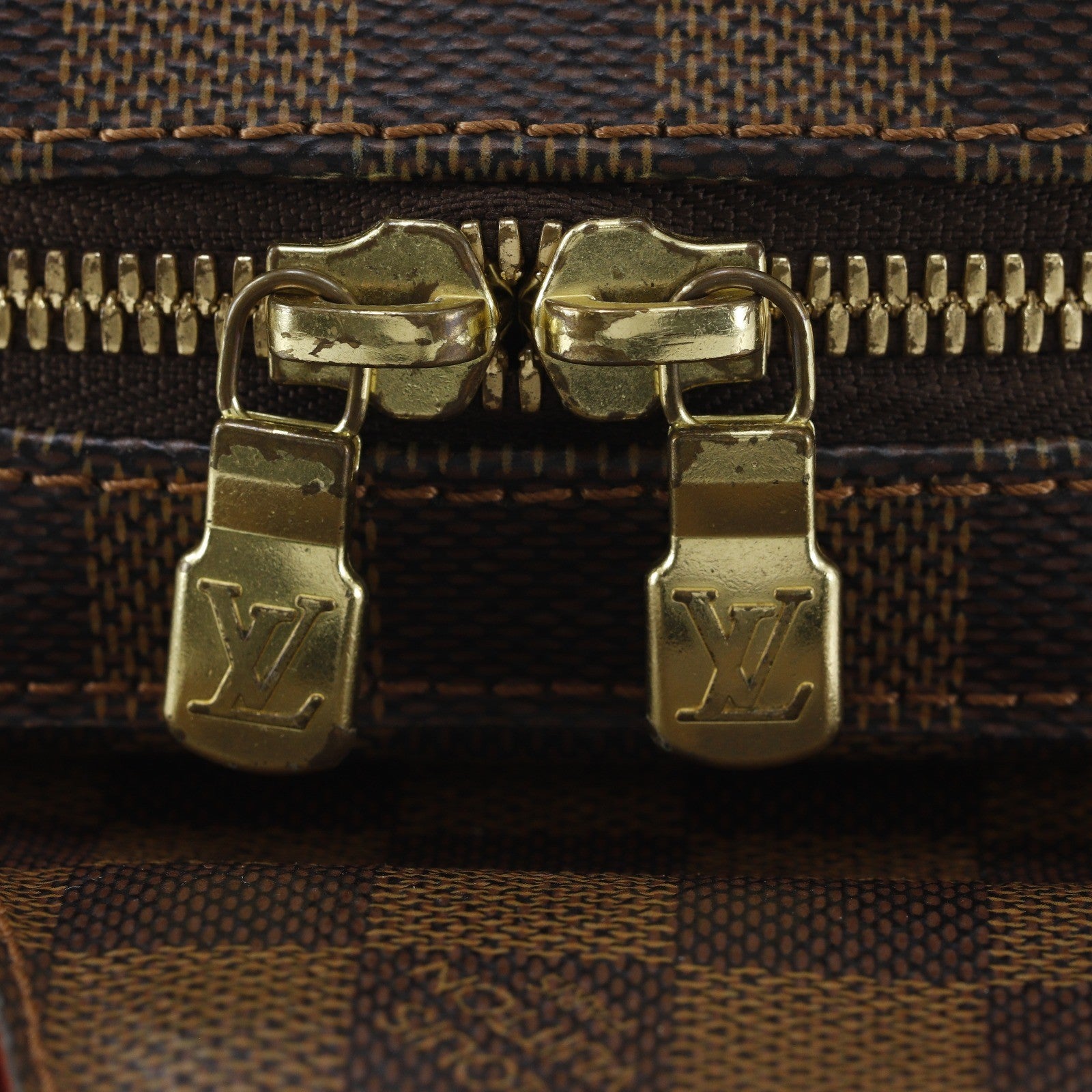 Louis Vuitton Geronimos Damier Brown Canvas Clutche & Pouche Bag (Pre-Owned)