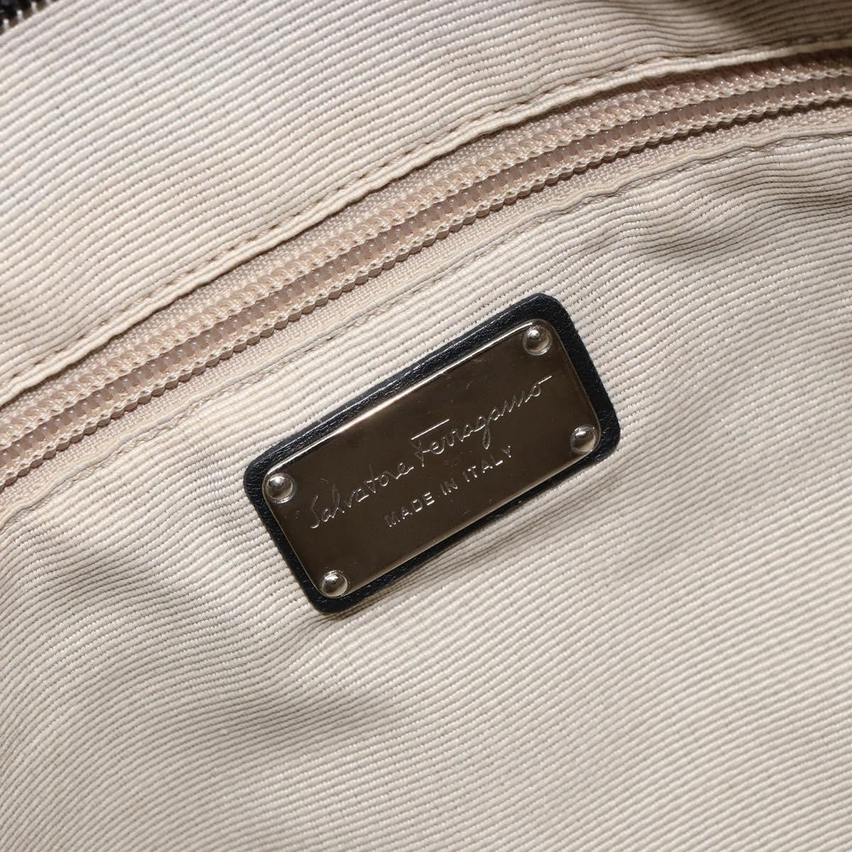 Salvatore Ferragamo Gancini Tote Patent Leather Black Patent_Leather Tote Bag Bag (Pre-Owned)