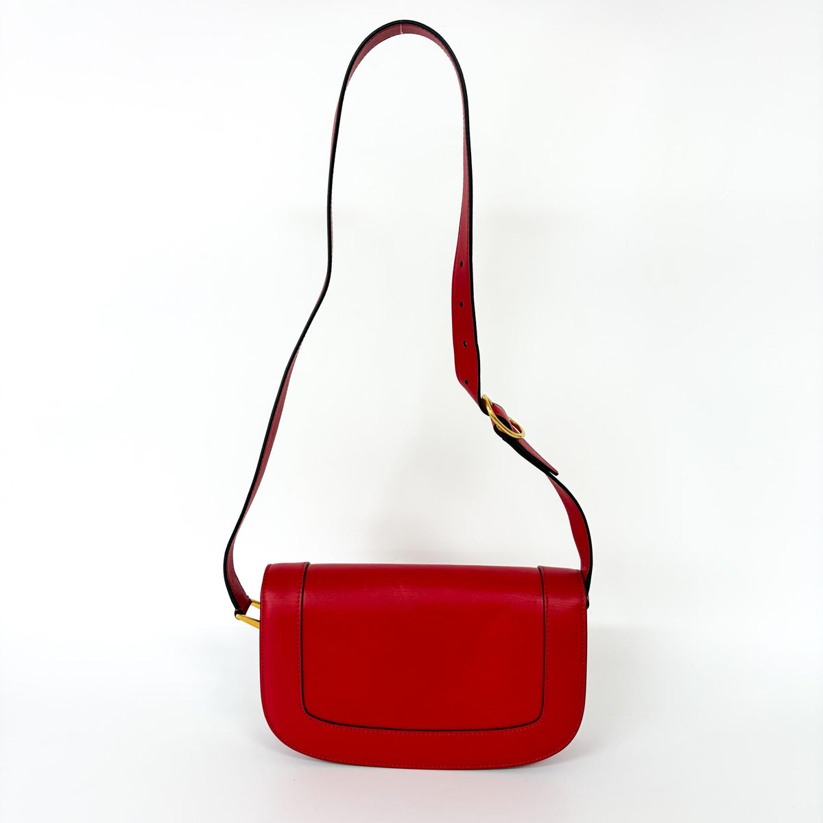 Valentino Garavani Supervee Leather Red Leather Crossbody Bag Bag (Pre-Owned)