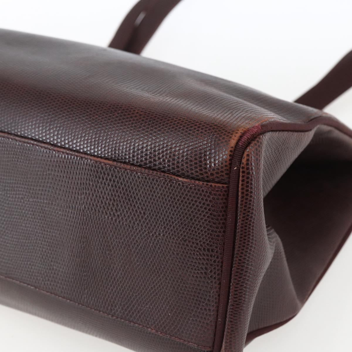 Salvatore Ferragamo Vala Tote Leather Brown Leather Tote Bag Bag (Pre-Owned)