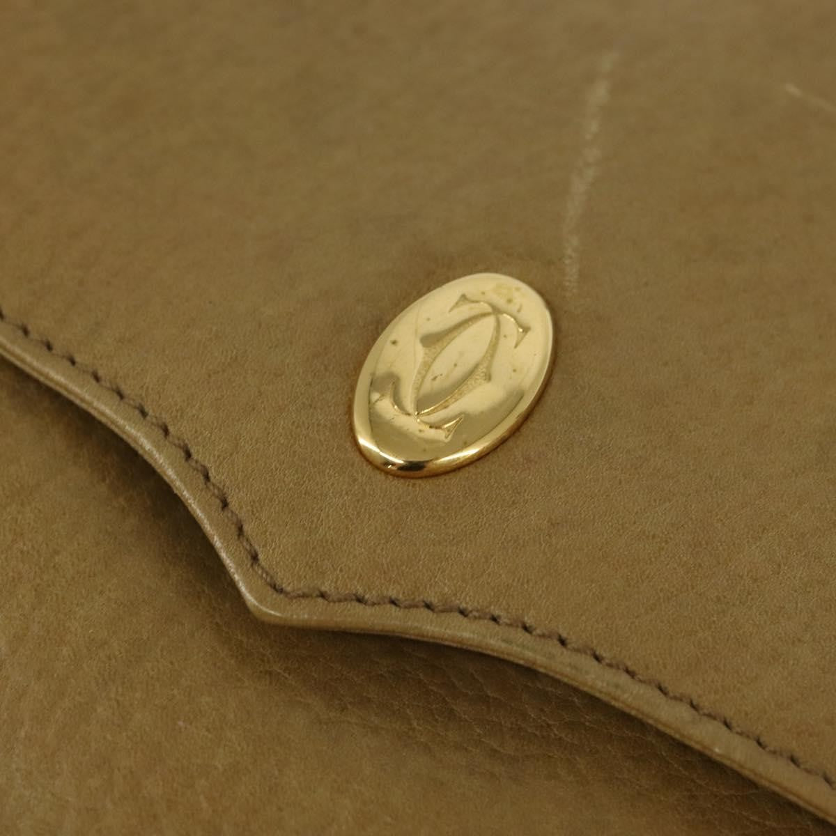 Cartier Must De Cartier Leather Beige Leather Shoulder Bag Bag (Pre-Owned)
