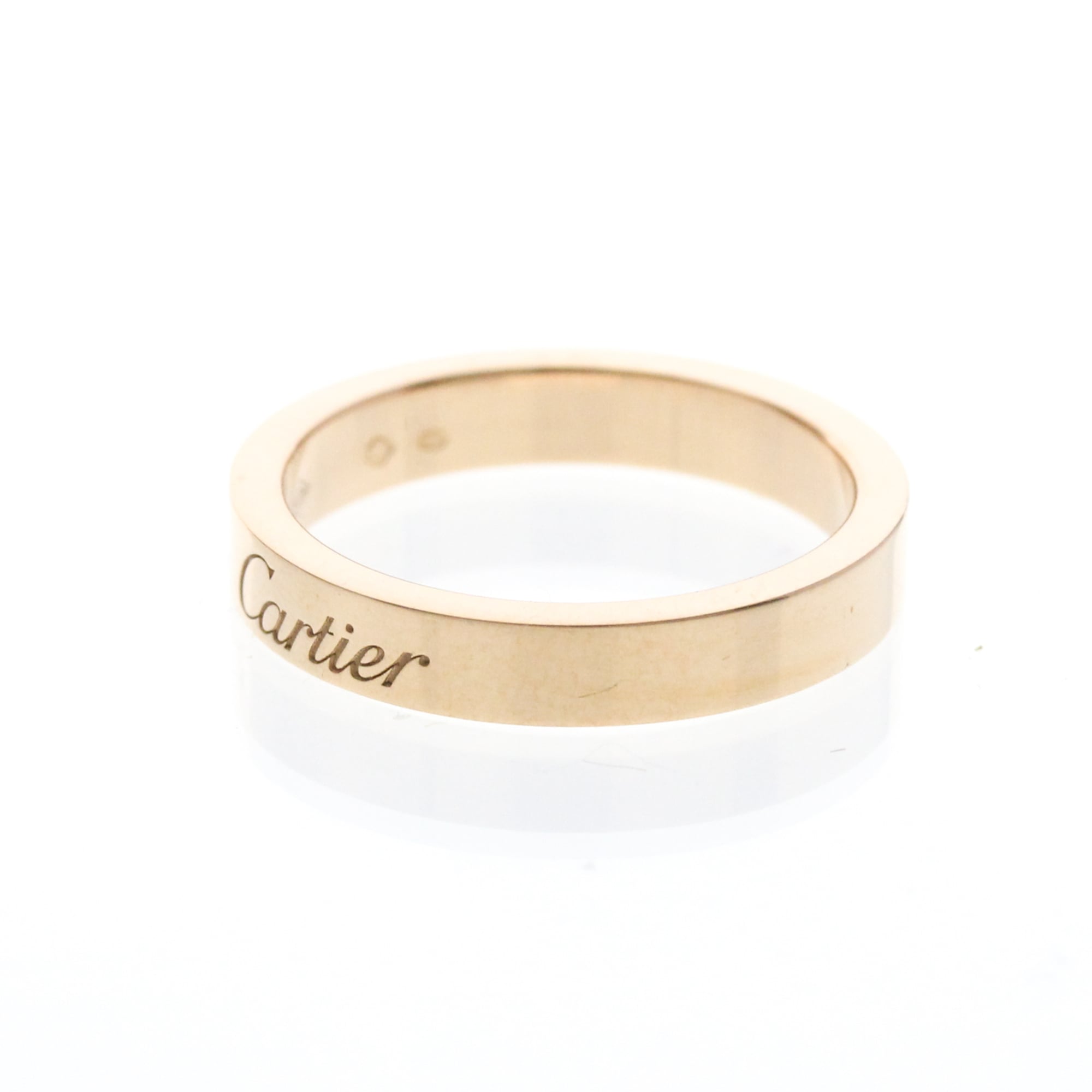 Cartier C De Cartier 18K Pink Gold And Diamond Gold Pink_Gold Ring Jewelry (Pre-Owned)