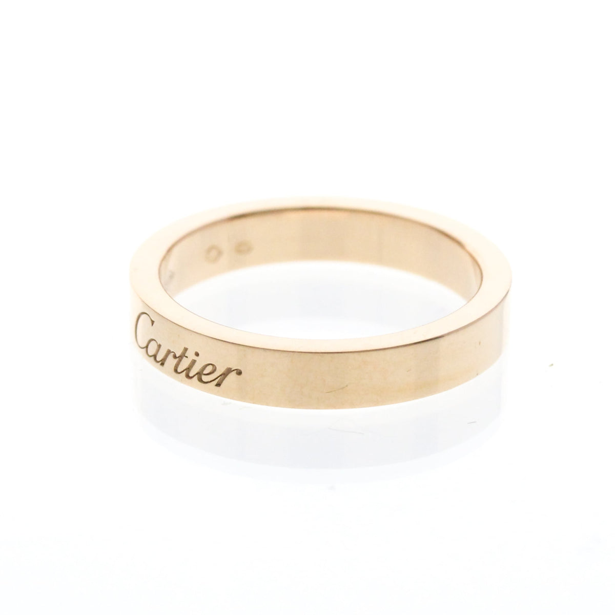 Cartier C De Cartier 18K Pink Gold And Diamond Gold Pink_Gold Ring Jewelry (Pre-Owned)