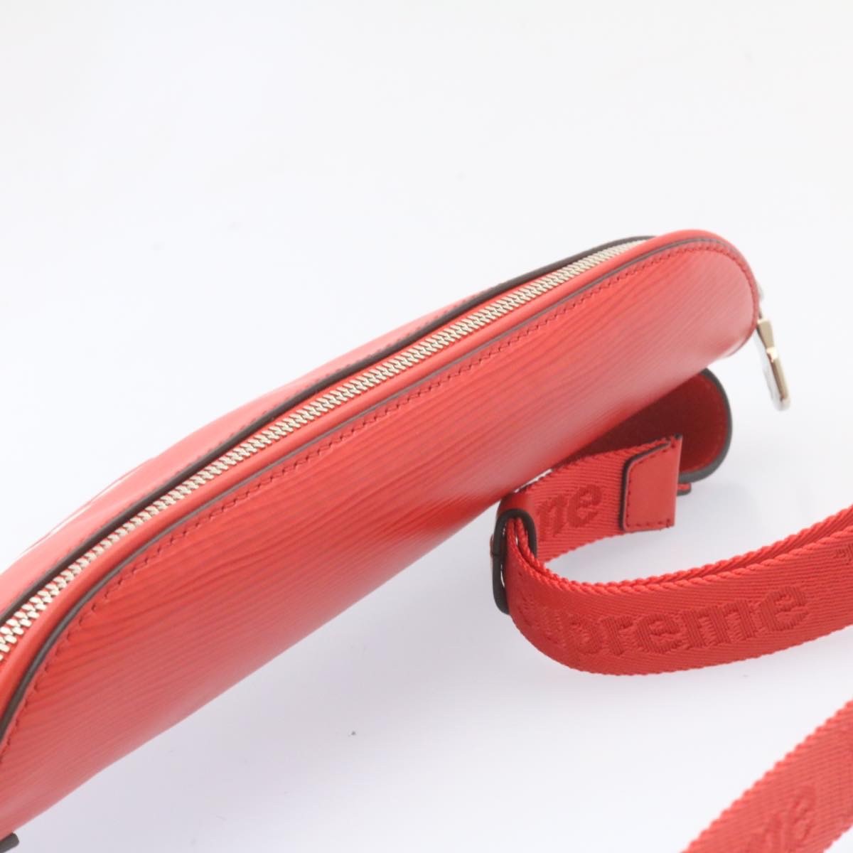 Louis Vuitton Louis Vuitton X Supreme Waist Epi Leather Red Leather Bag (Pre-Owned)