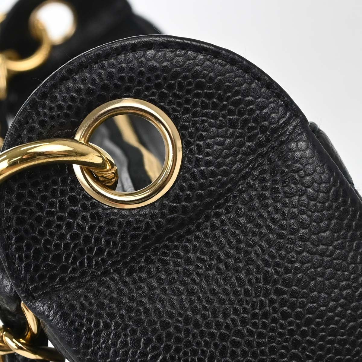 Chanel Timeless Cc Chain Quilted Caviar Black Leather Shoulder Bag Bag (Pre-Owned)