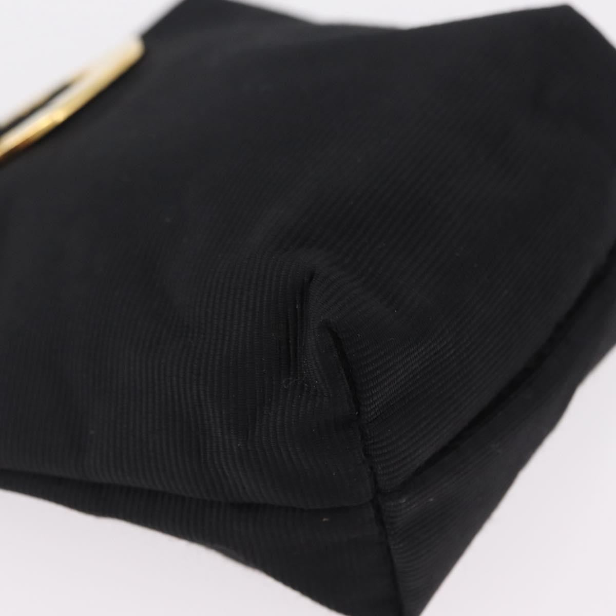 Celine Circle Logo Pouch Canvas Black Canvas Clutche & Pouche Bag (Pre-Owned)