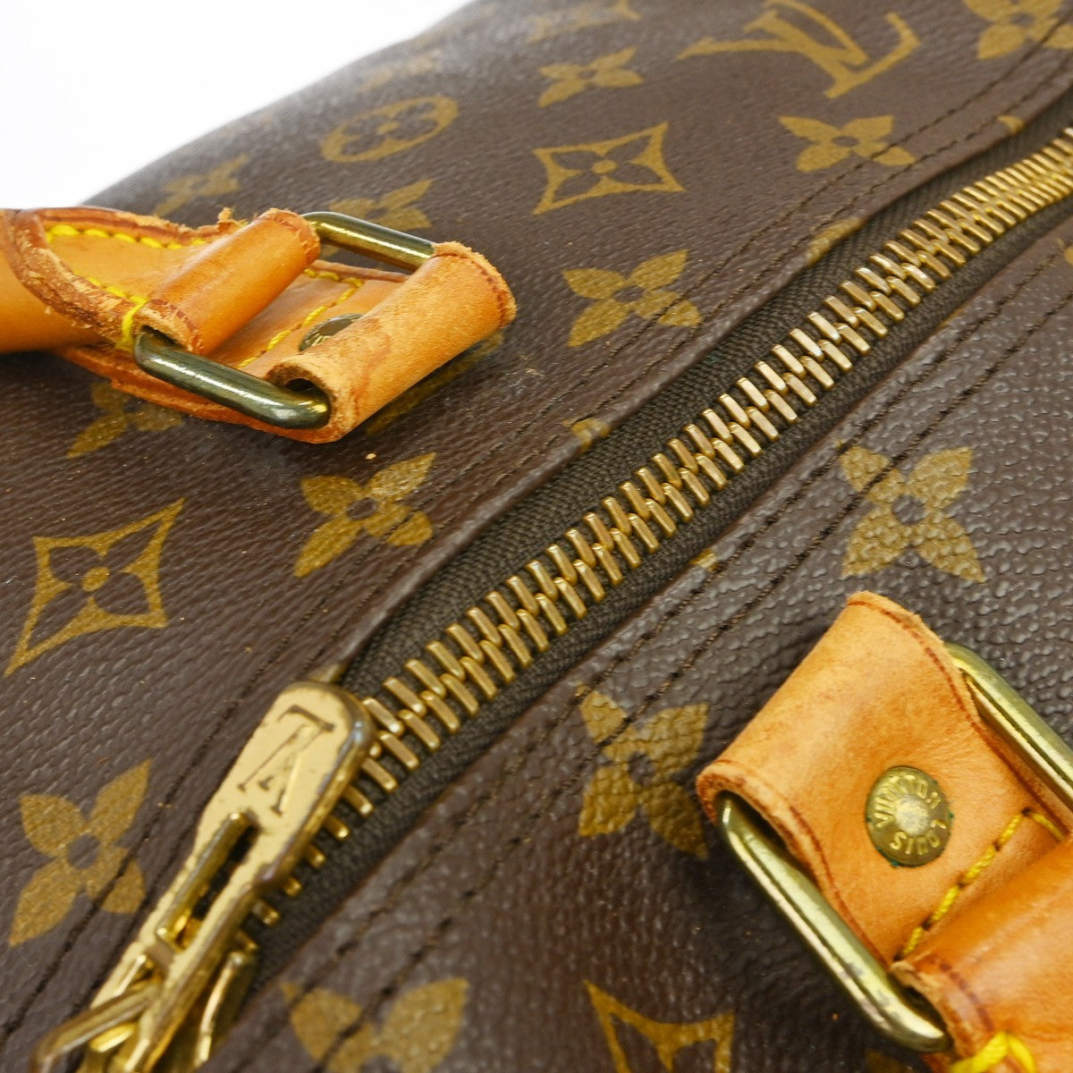 Louis Vuitton Keepall Bandouliere Monogram Canvas Brown Canvas Travel Bag Bag (Pre-Owned)