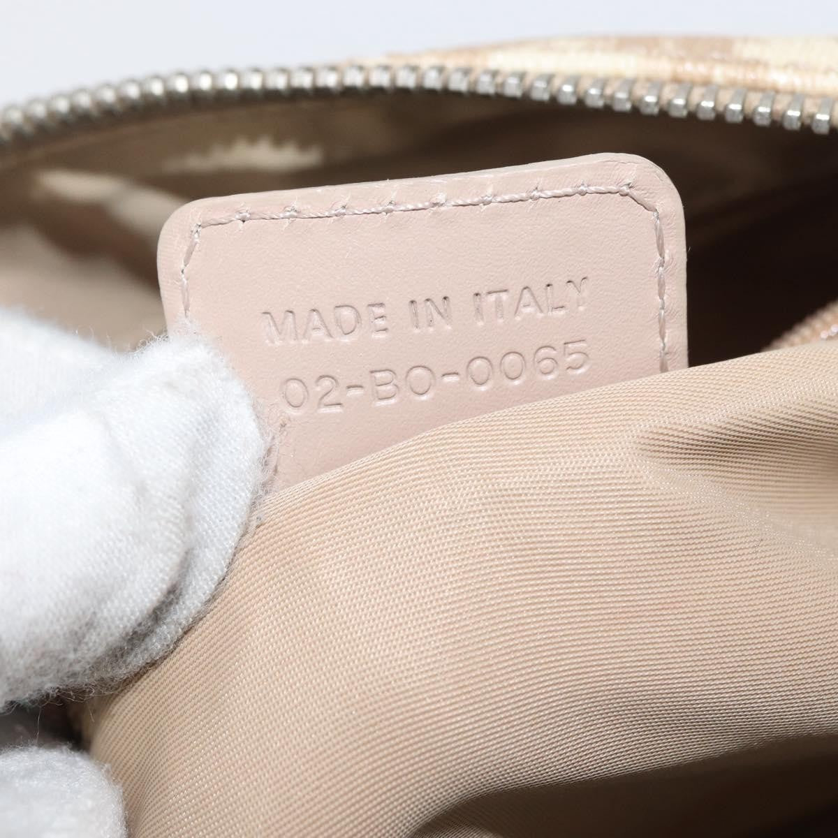 Christian Dior Vintage Trotter Romantique Zip Diorissimo Coated Canvas Beige Canvas Shoulder Bag Bag (Pre-Owned)