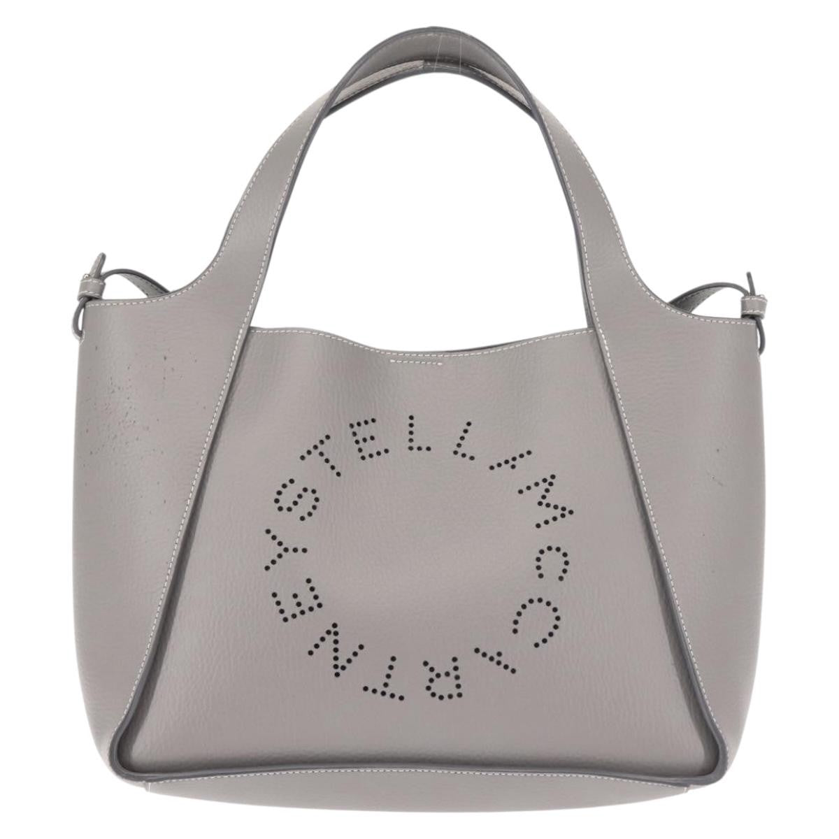 Stella Mccartney Alter Tote Leather Gray Leather Tote Bag Bag (Pre-Owned)