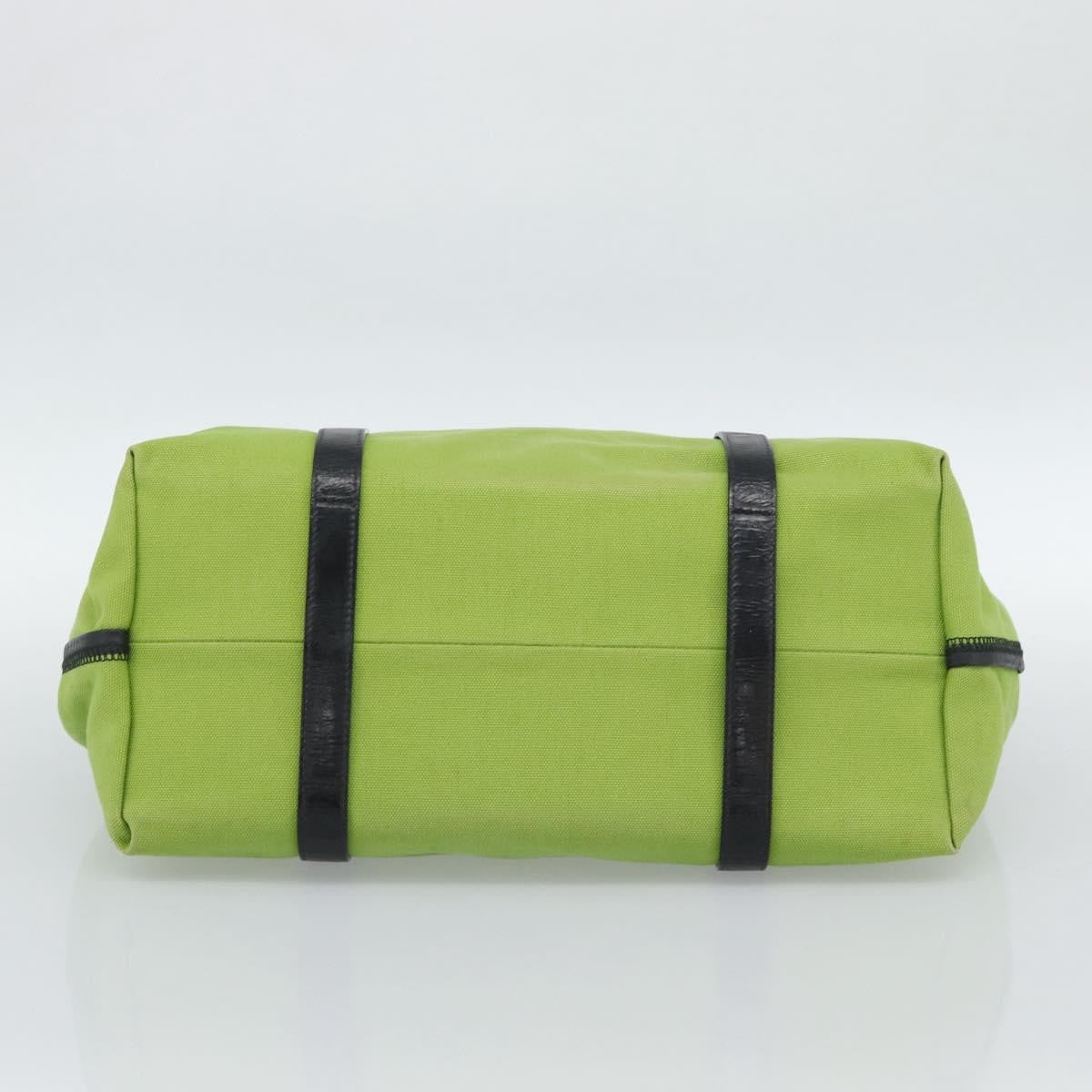 Bottega Veneta Vintage Canvas Green Canvas Tote Bag Bag (Pre-Owned)