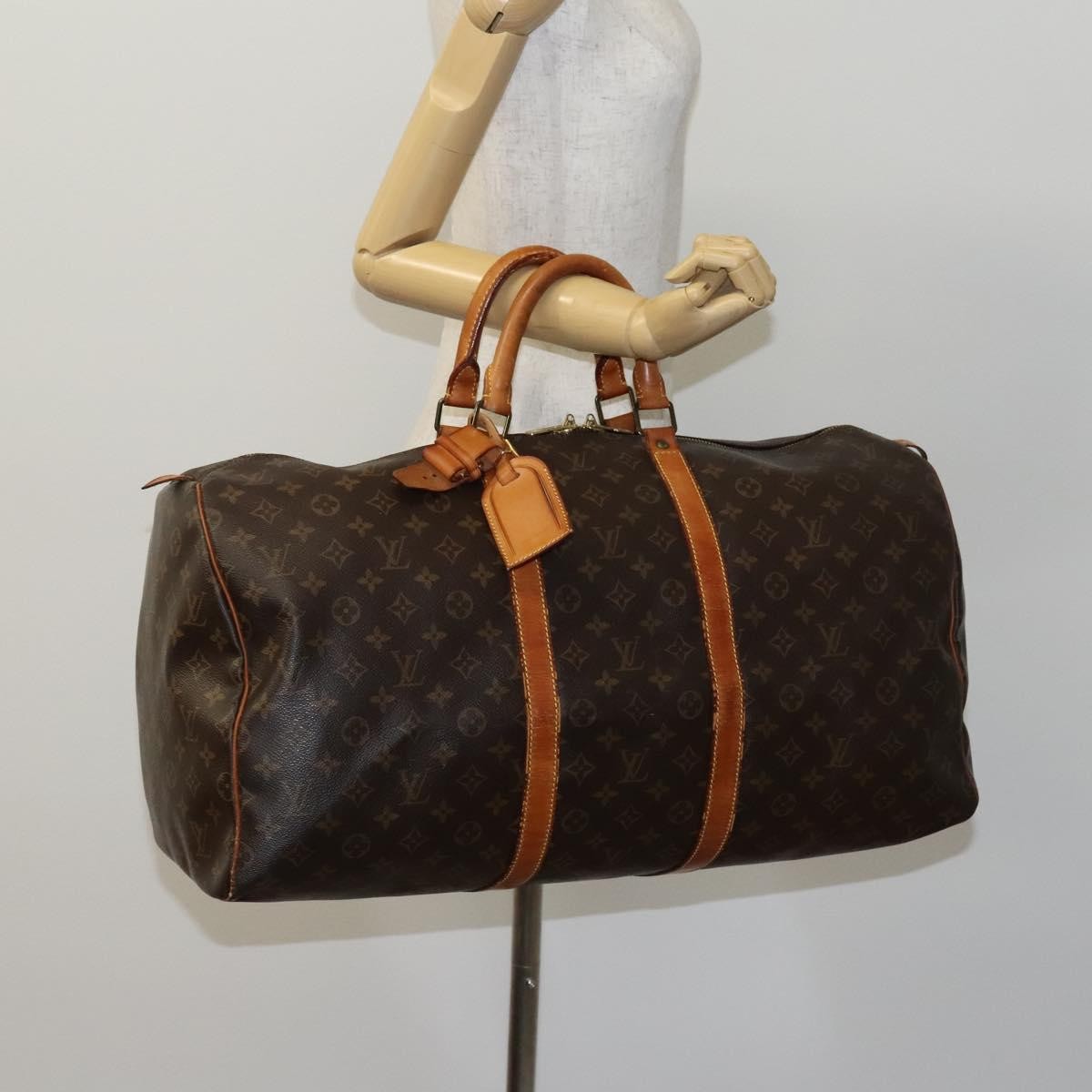 Louis Vuitton Keepall Monogram Canvas Brown Canvas Travel Bag Bag (Pre-Owned)