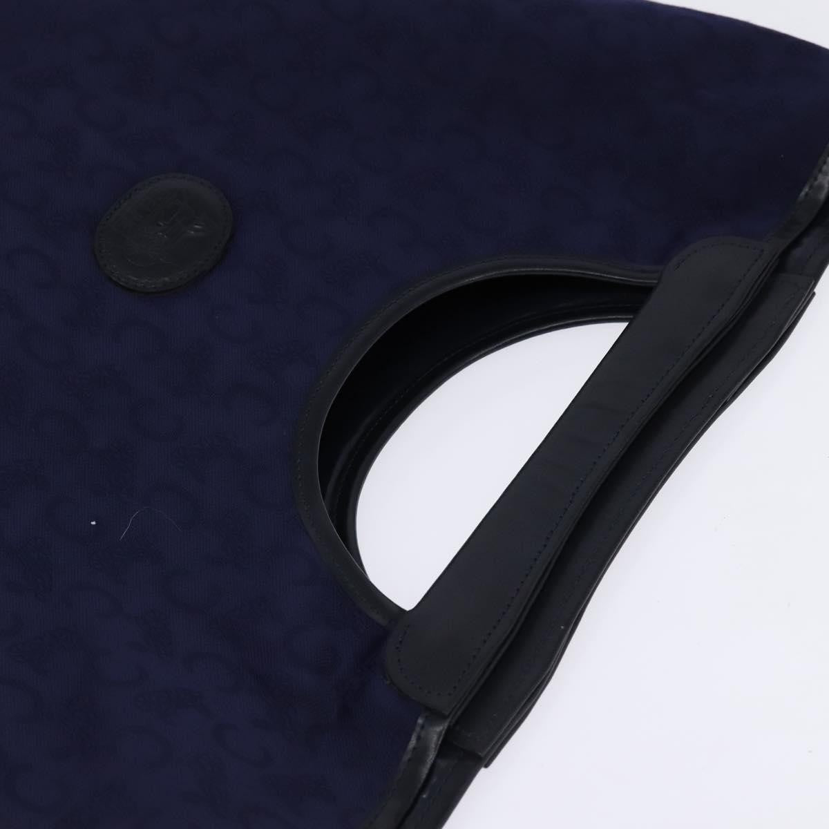 Celine C Sulky Canvas Navy Canvas Handbag (Pre-Owned)