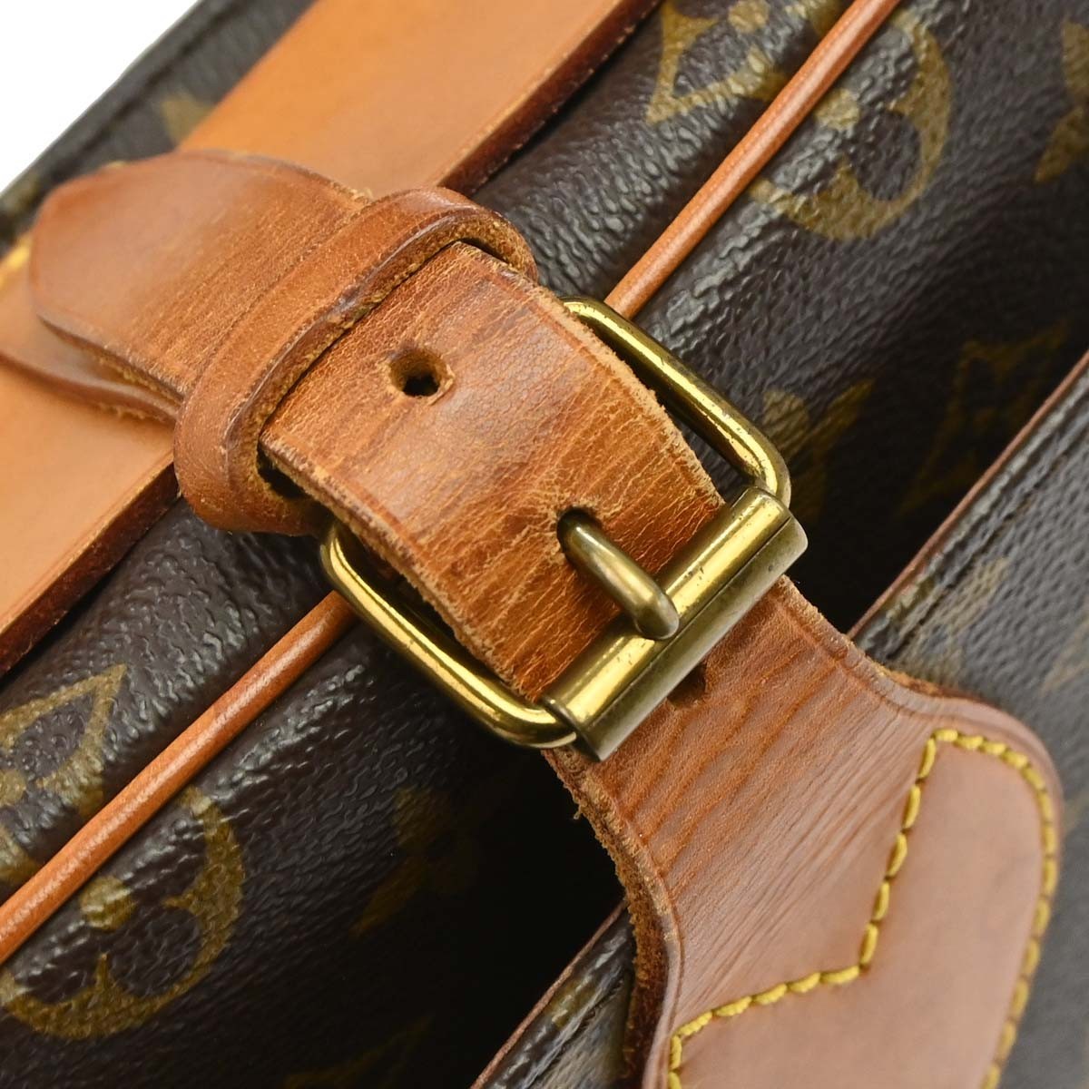 Louis Vuitton Cartouchiere Monogram Canvas Brown Canvas Handbag (Pre-Owned)