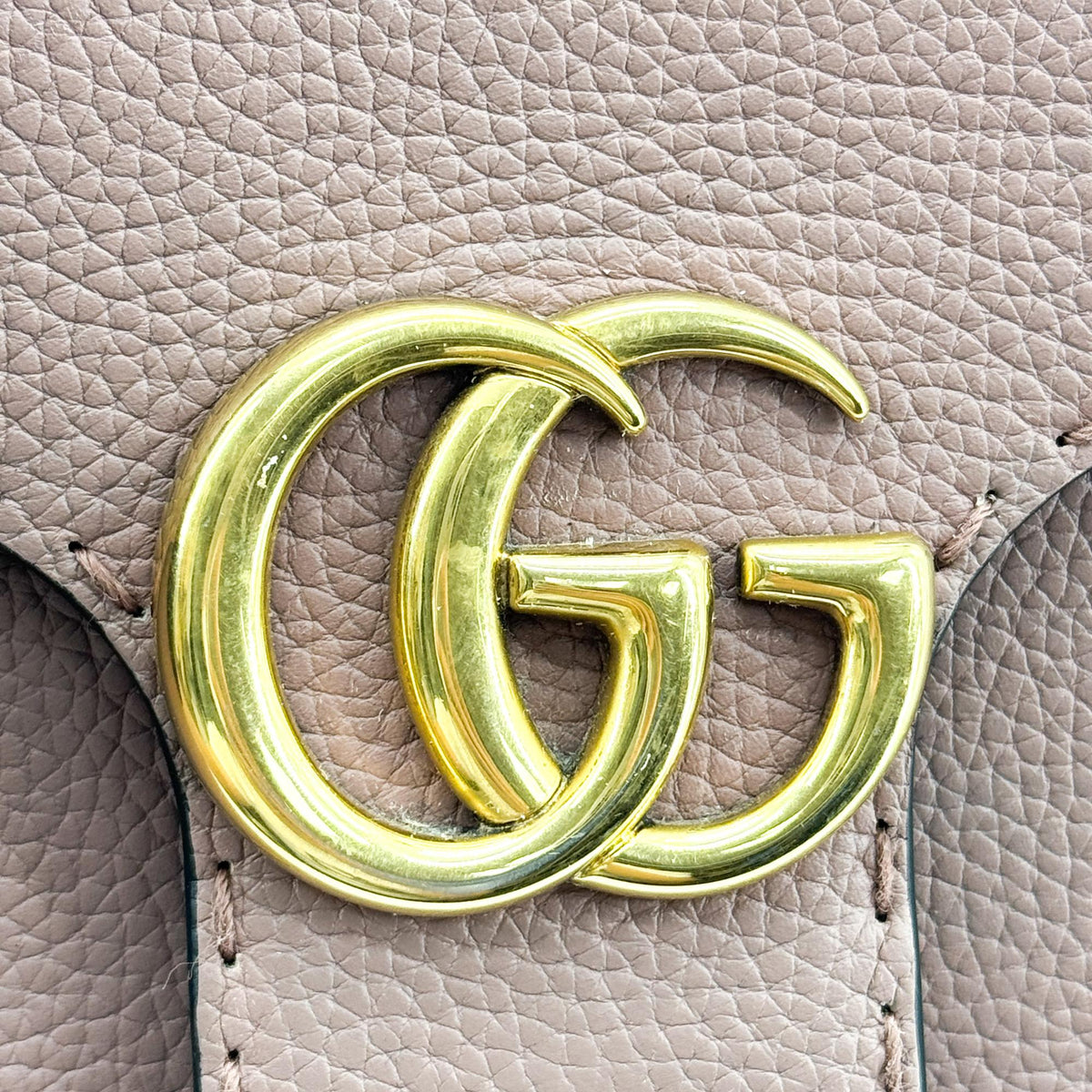 Gucci Gg Marmont Top Handle Leather Pink Leather Handbag (Pre-Owned)