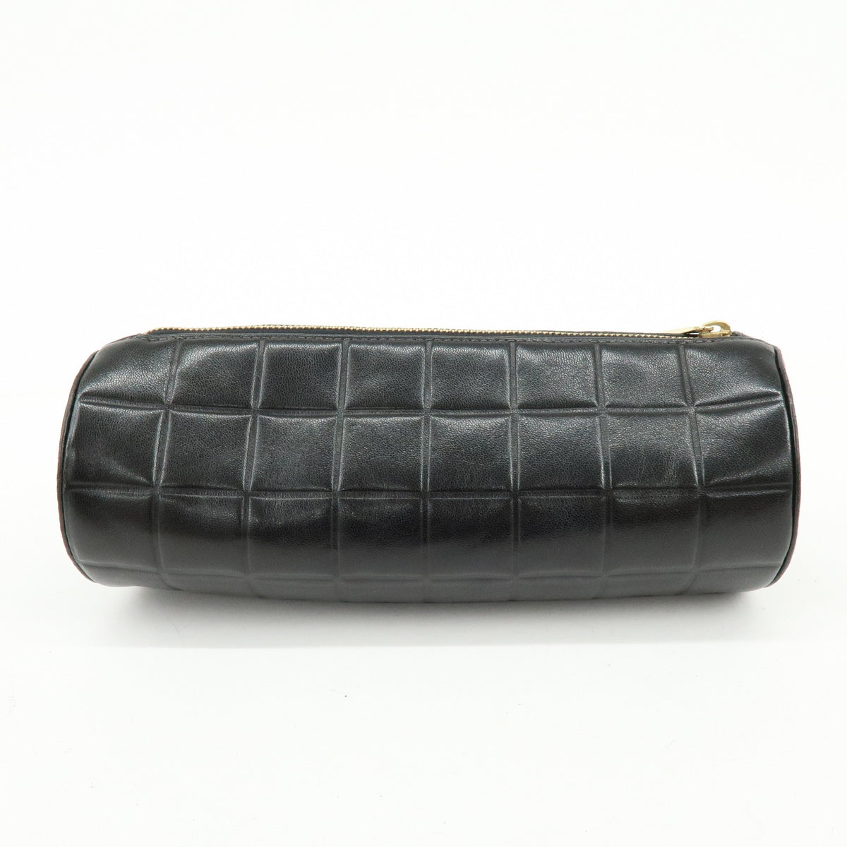Chanel Chocolate Bar Cosmetic Quilted Lambskin Black Leather Toiletry Case Accessory (Pre-Owned)