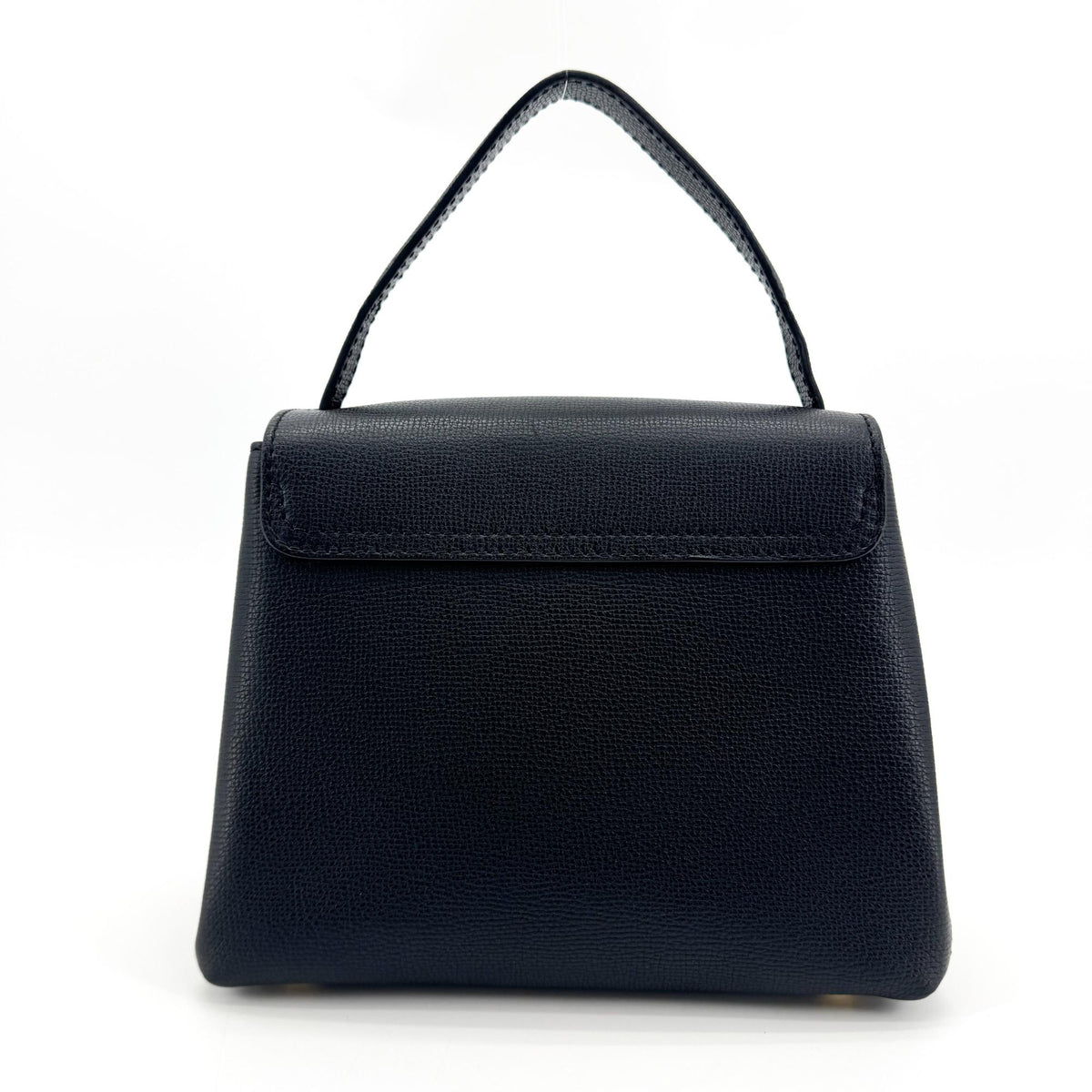 Burberry Camberley Top Handle Leather Black Leather Handbag (Pre-Owned)