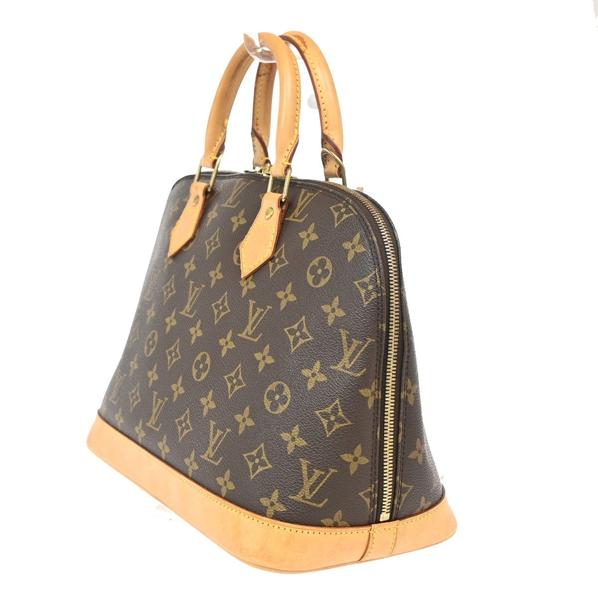 Louis Vuitton Alma Monogram Brown Leather Handbag (Pre-Owned)