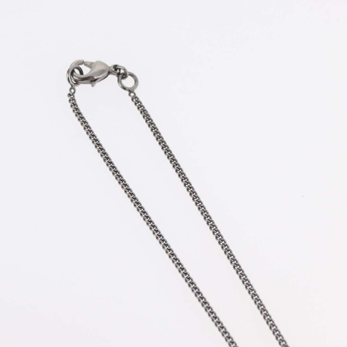 Chanel Coco Long Metal With Faux Pearls And Crystals Black Metal Necklace Jewelry (Pre-Owned)