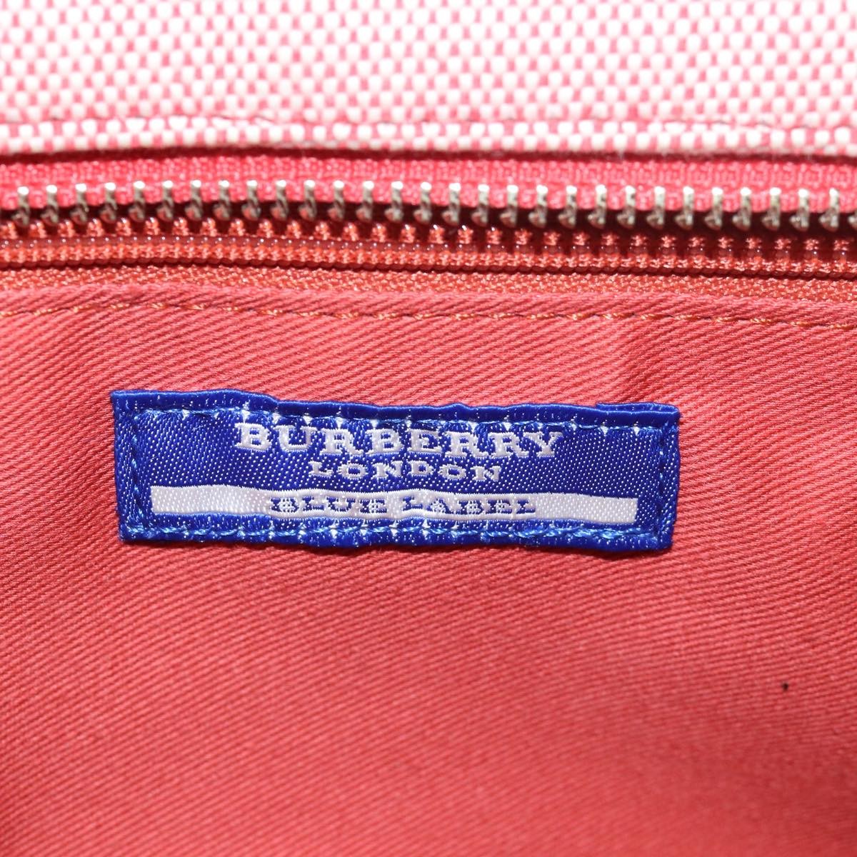 Burberry Blue Label Canvas Pink Canvas Handbag (Pre-Owned)