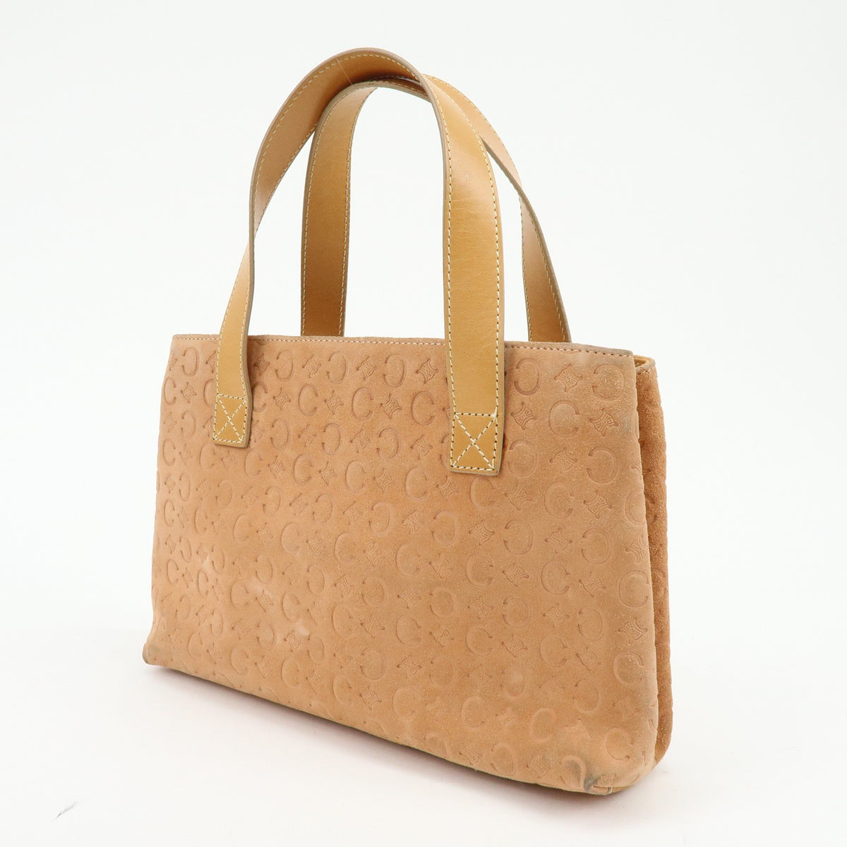 Celine C Macadam Suede Beige Suede Handbag (Pre-Owned)
