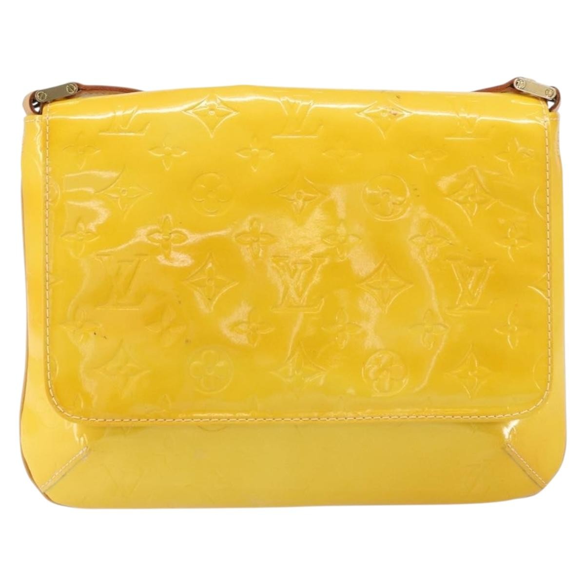 Louis Vuitton Thompson Street Monogram Vernis Yellow Patent_Leather Handbag (Pre-Owned)