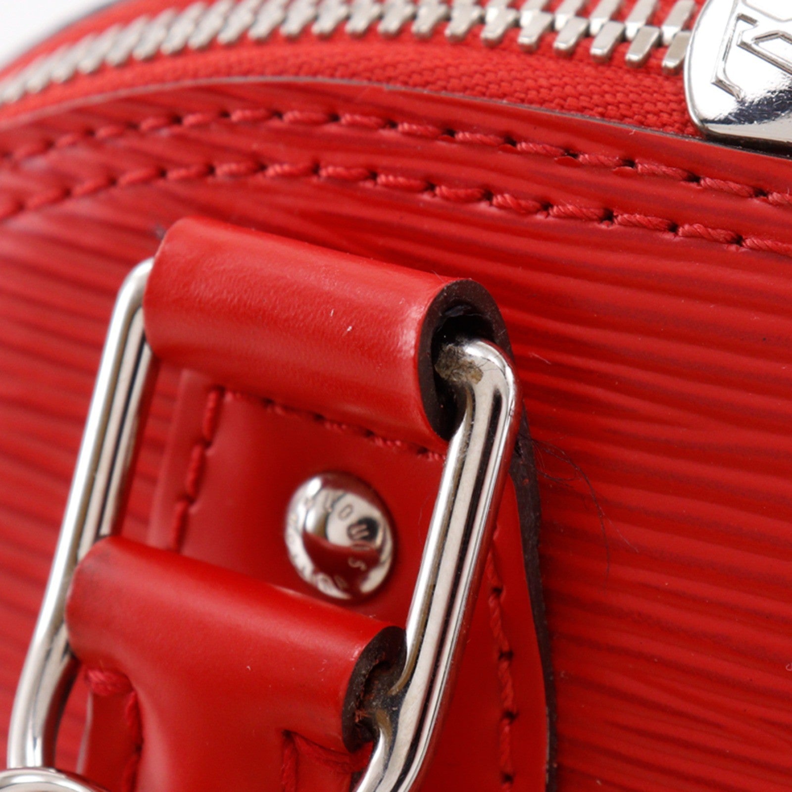 Louis Vuitton Alma Epi Leather Red Leather Handbag (Pre-Owned)