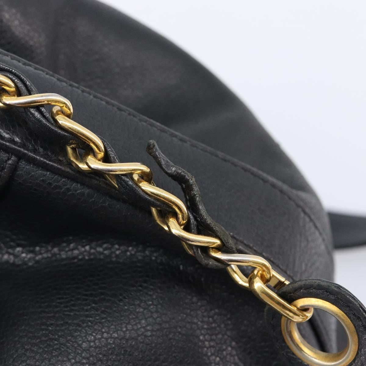 Chanel Vintage Cc Drawstring Bucket Caviar Black Leather Handbag (Pre-Owned)