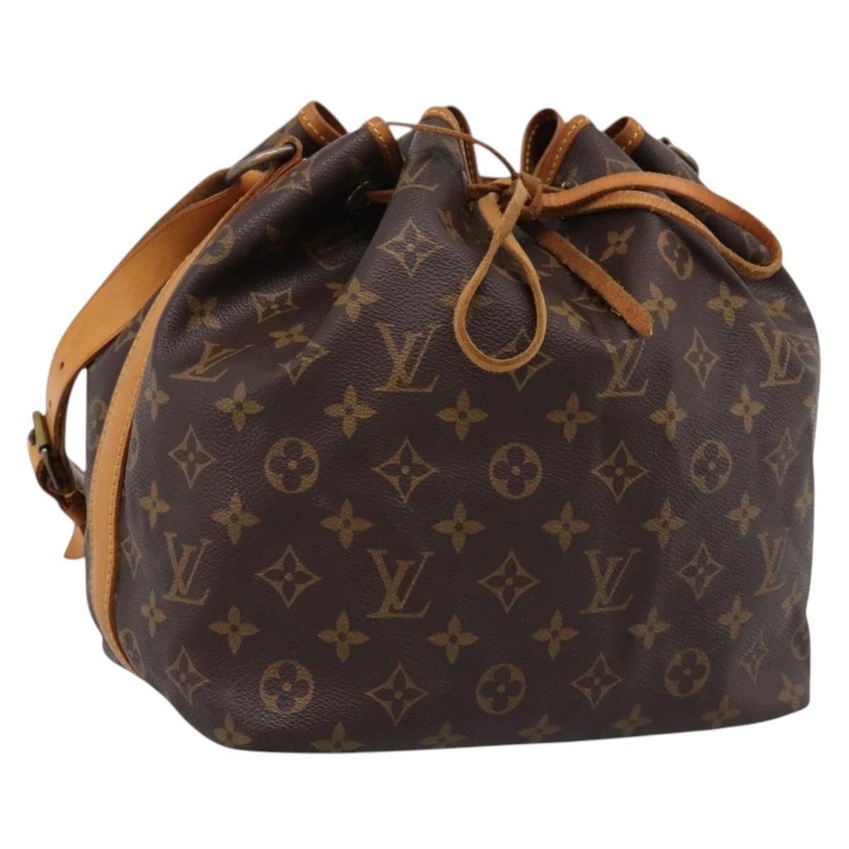 Louis Vuitton Petit Noe Monogram Canvas Brown Canvas Handbag (Pre-Owned)