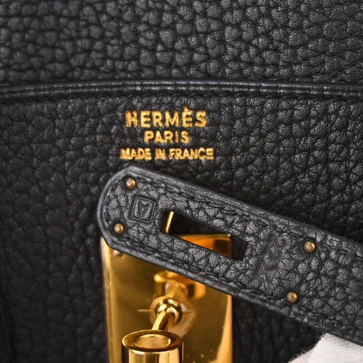 Hermes Birkin Black Togo With Gold Hardware Black Calfskin Handbag (Pre-Owned)