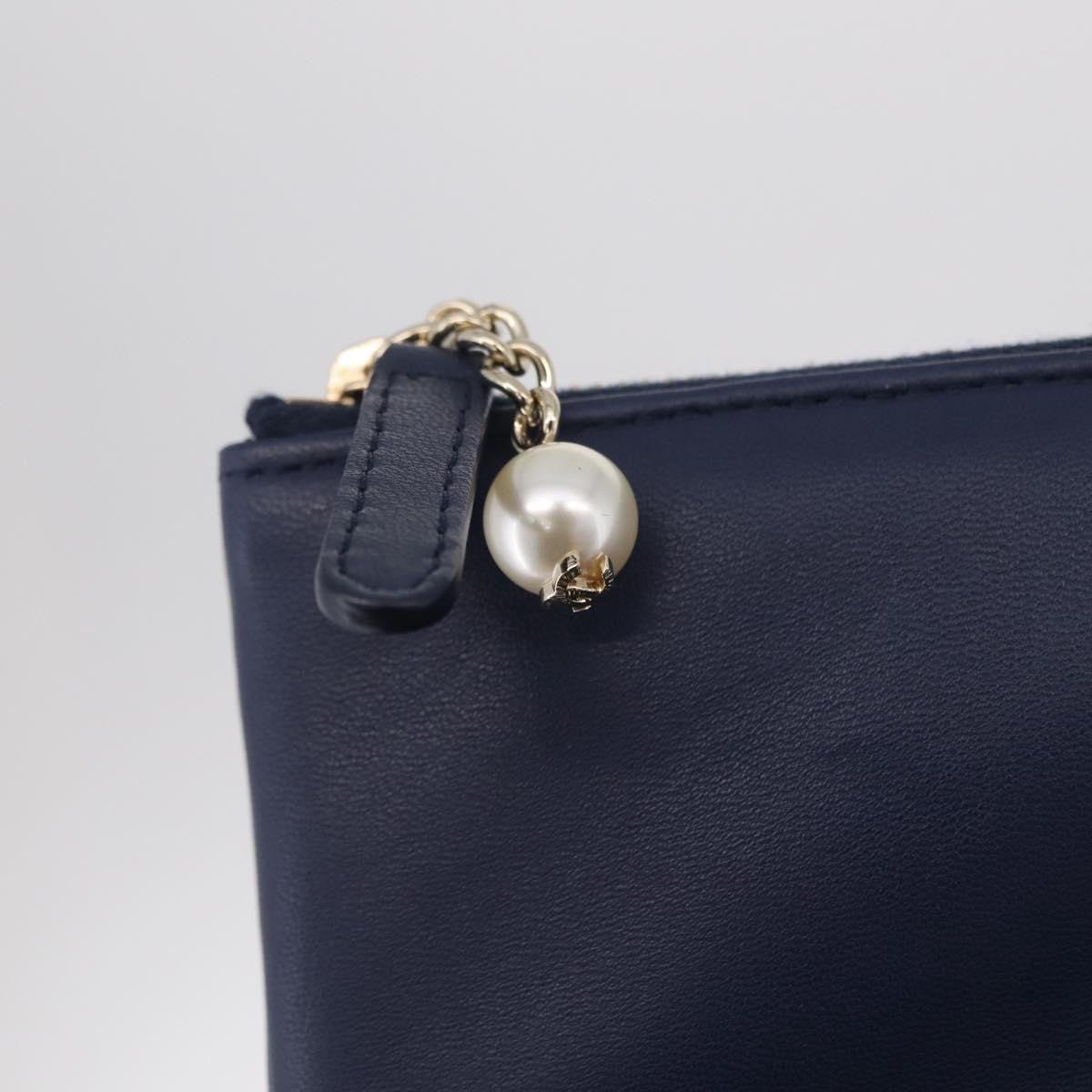 Chanel Bicolor Boy O Case Clutch Lambskin Black Leather Clutche & Pouche Bag (Pre-Owned)