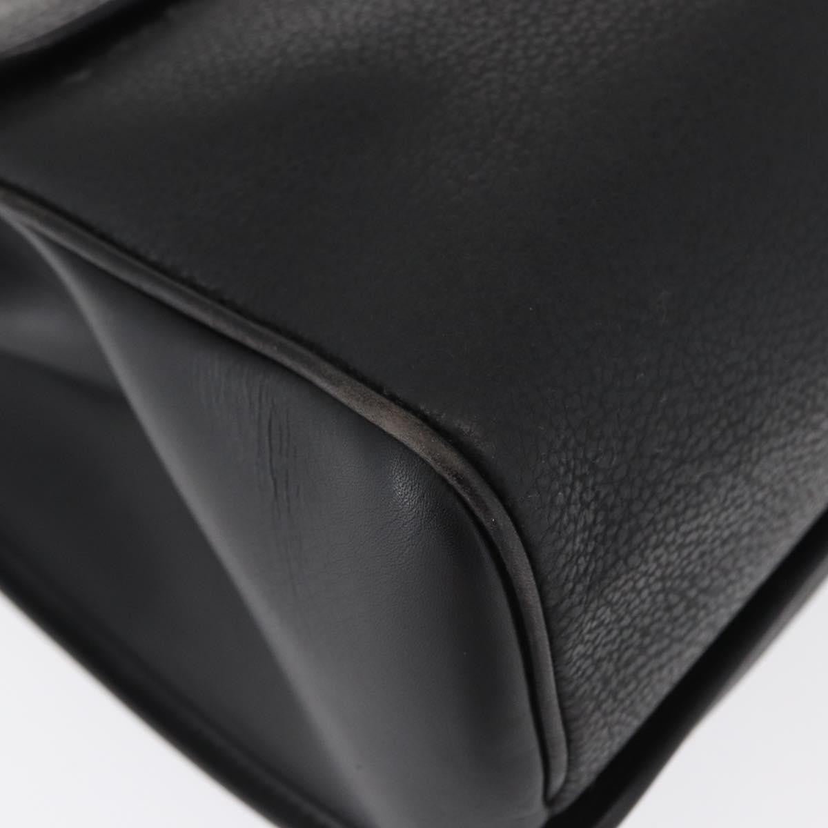 Gucci Vintage Leather Black Leather Handbag (Pre-Owned)