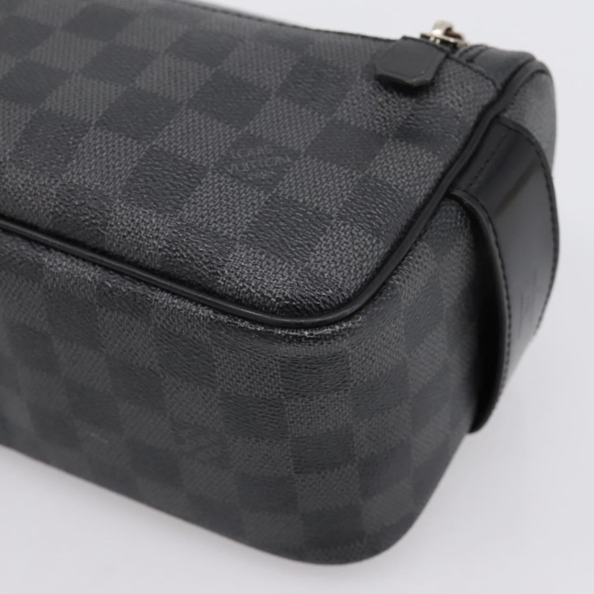 Louis Vuitton Trousse Toilette Damier Canvas Black Canvas Clutche & Pouche Bag (Pre-Owned)