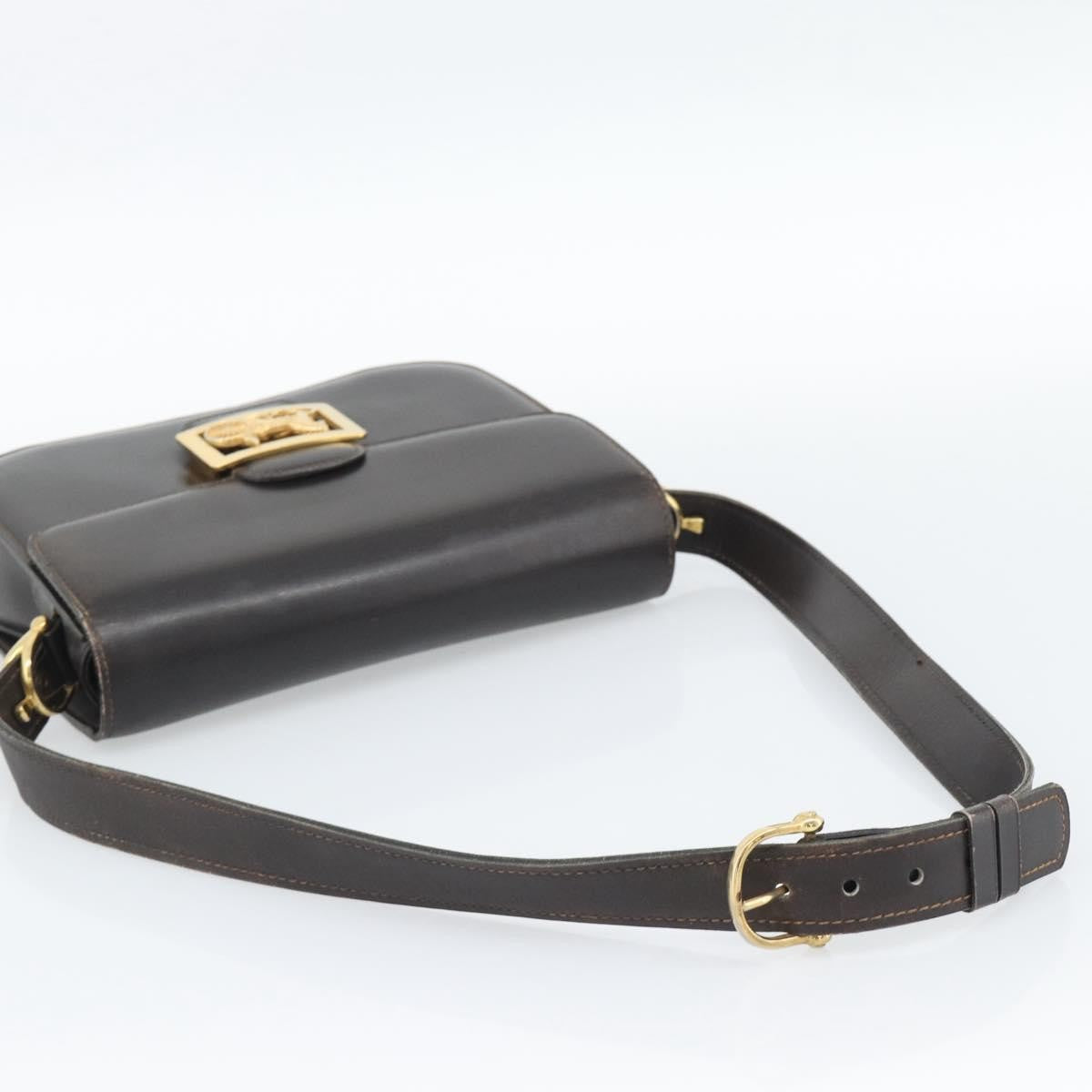 Celine Horse Carriage Leather Brown Leather Shoulder Bag Bag (Pre-Owned)