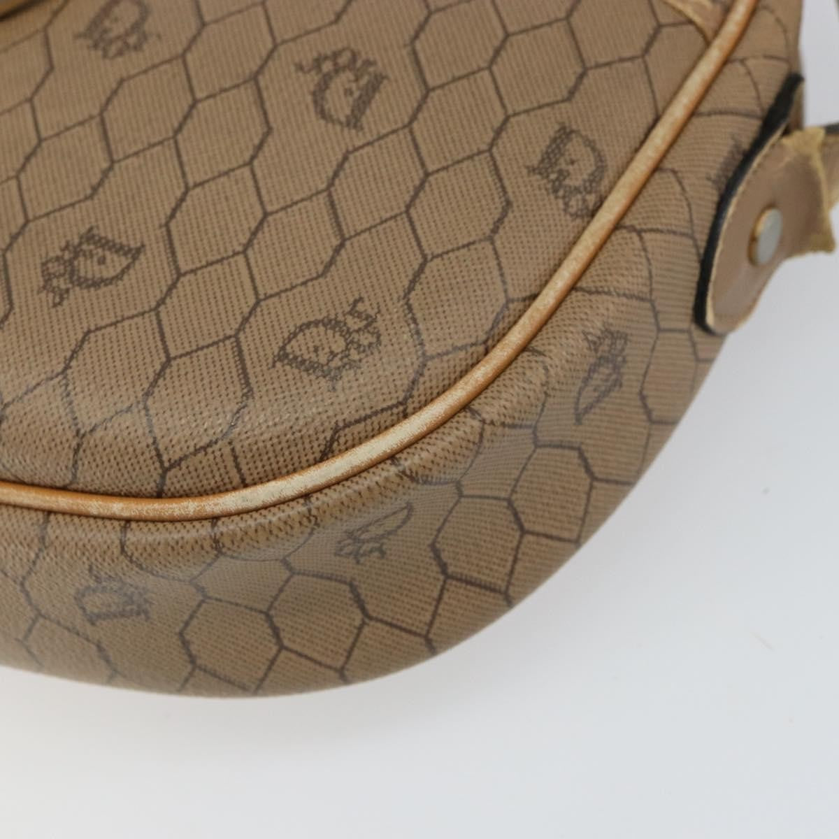 Christian Dior Vintage Honeycomb Canvas And Leather Beige Canvas Shoulder Bag Bag (Pre-Owned)