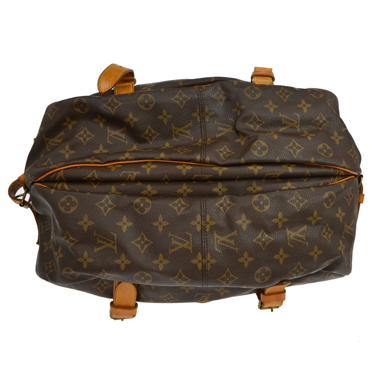 Louis Vuitton Saumur Monogram Canvas Brown Canvas Shoulder Bag Bag (Pre-Owned)