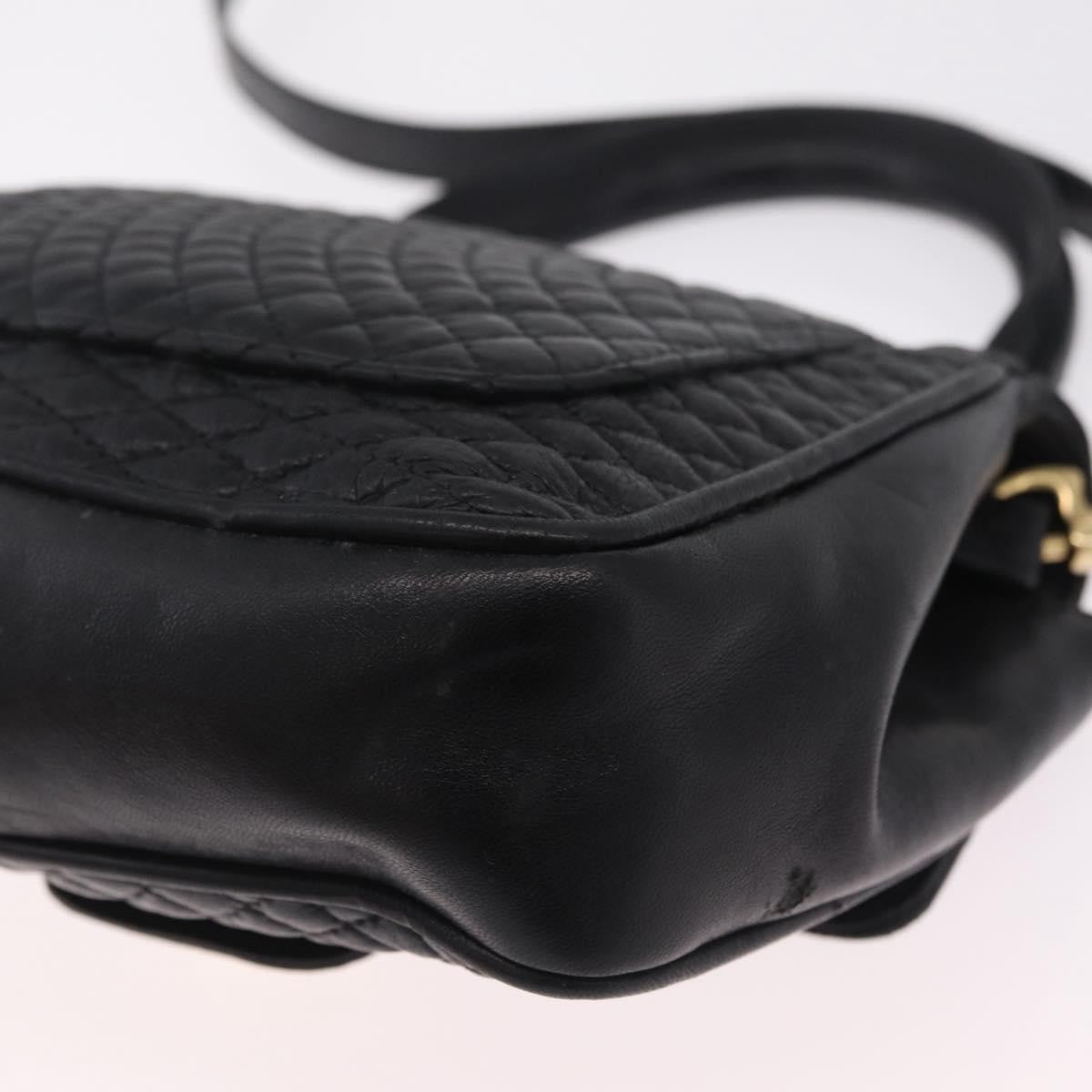 Bally Handbag Leather Black Leather Handbag (Pre-Owned)
