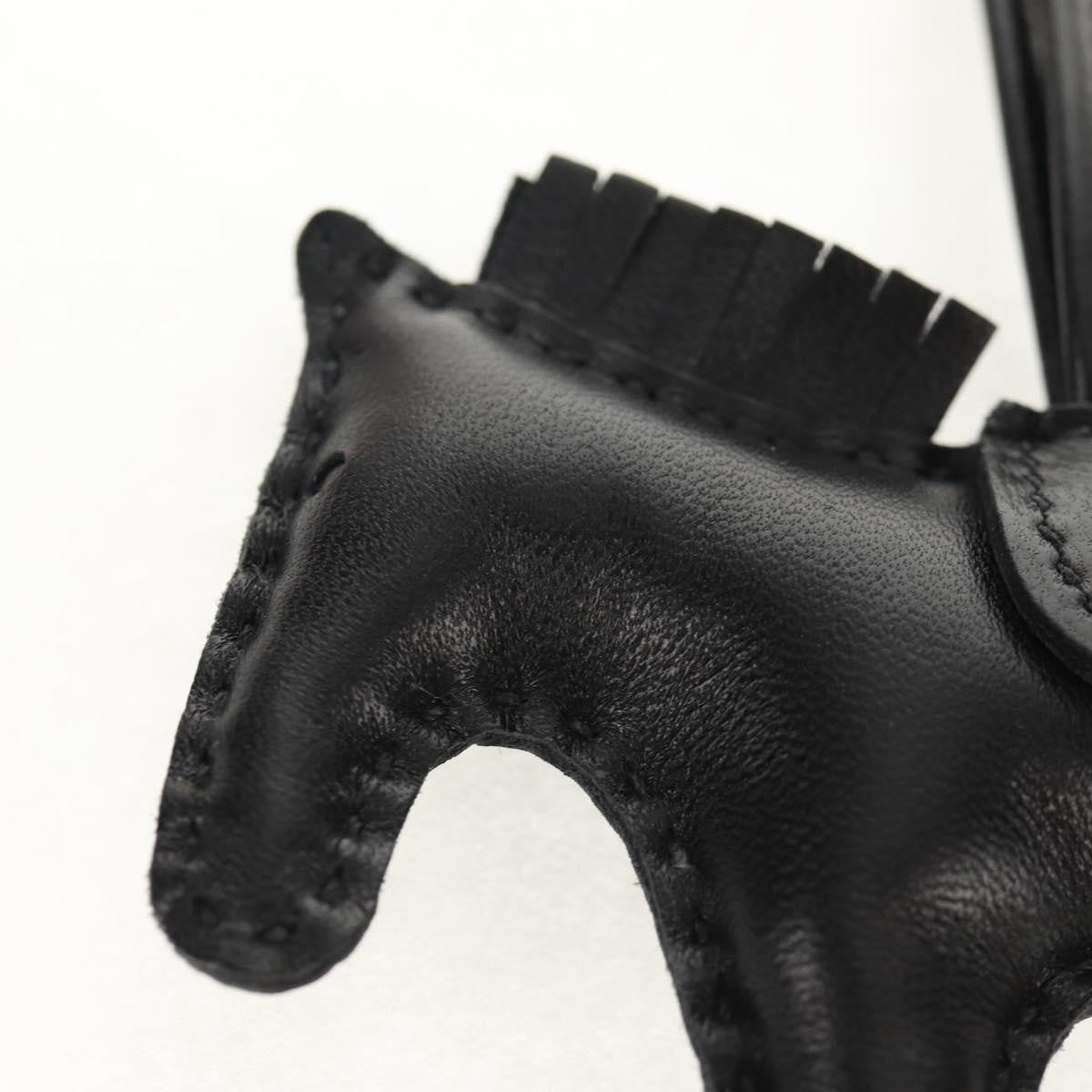 Hermes So Black Grigri Rodeo Bag Charm Leather Black Leather Charms And Keychains Accessory (Pre-Owned)