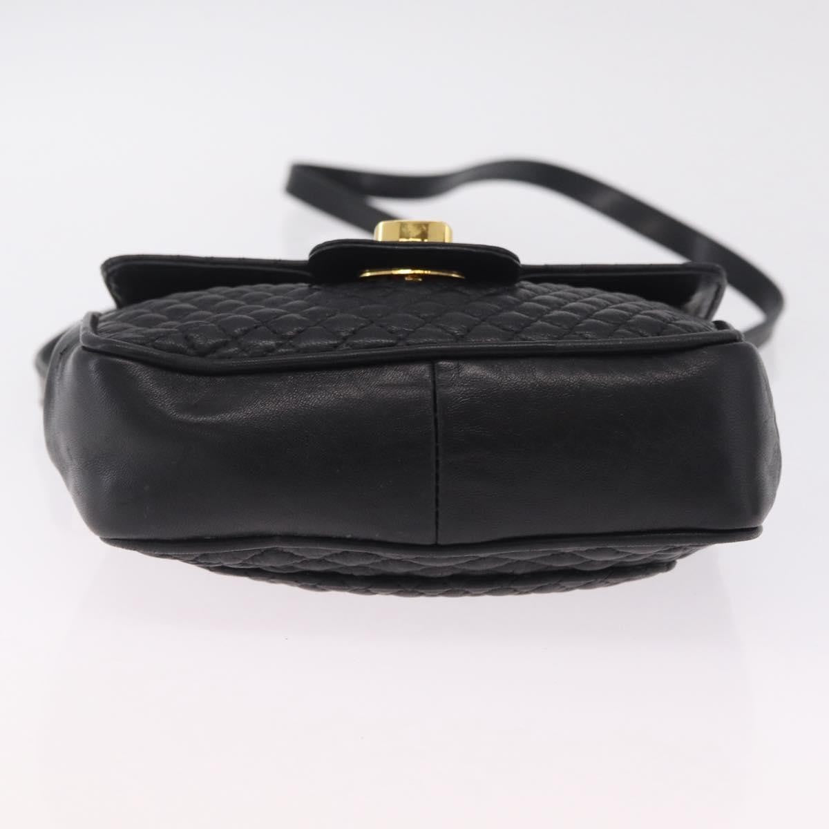 Bally Handbag Leather Black Leather Handbag (Pre-Owned)