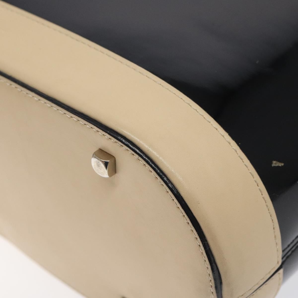 Salvatore Ferragamo Vintage Patent Leather Black Patent_Leather Tote Bag Bag (Pre-Owned)