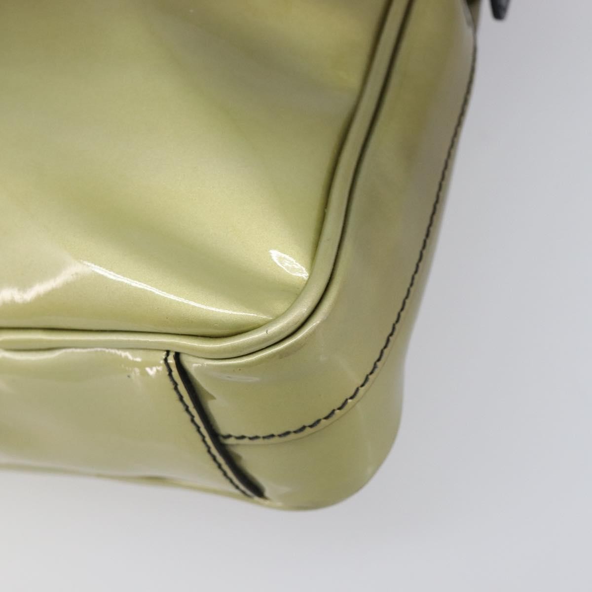 Prada Shoulder Bag Patent Leather Green Patent_Leather Shoulder Bag Bag (Pre-Owned)