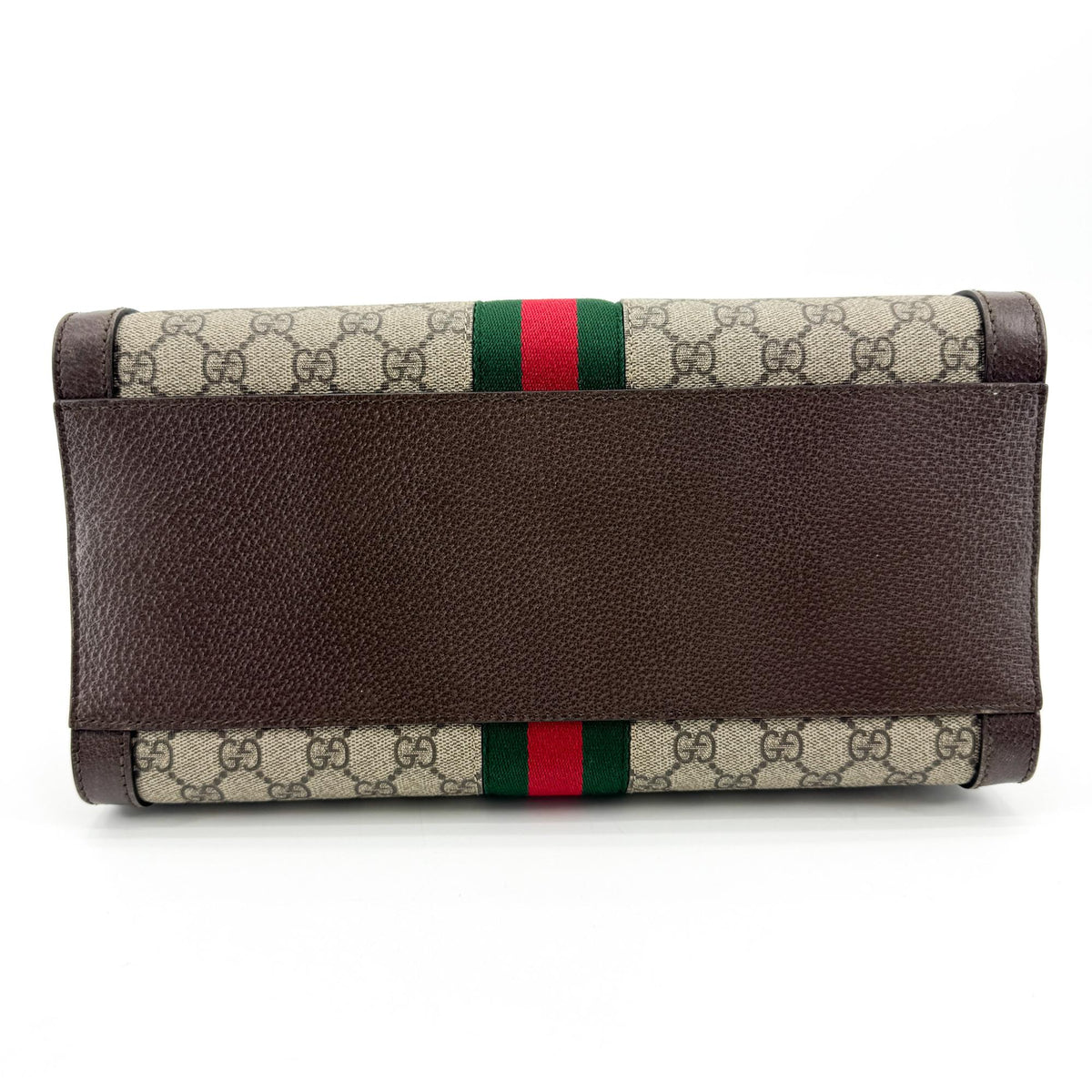 Gucci Ophidia Top Handle Gg Coated Canvas Brown Canvas Tote Bag Bag (Pre-Owned)