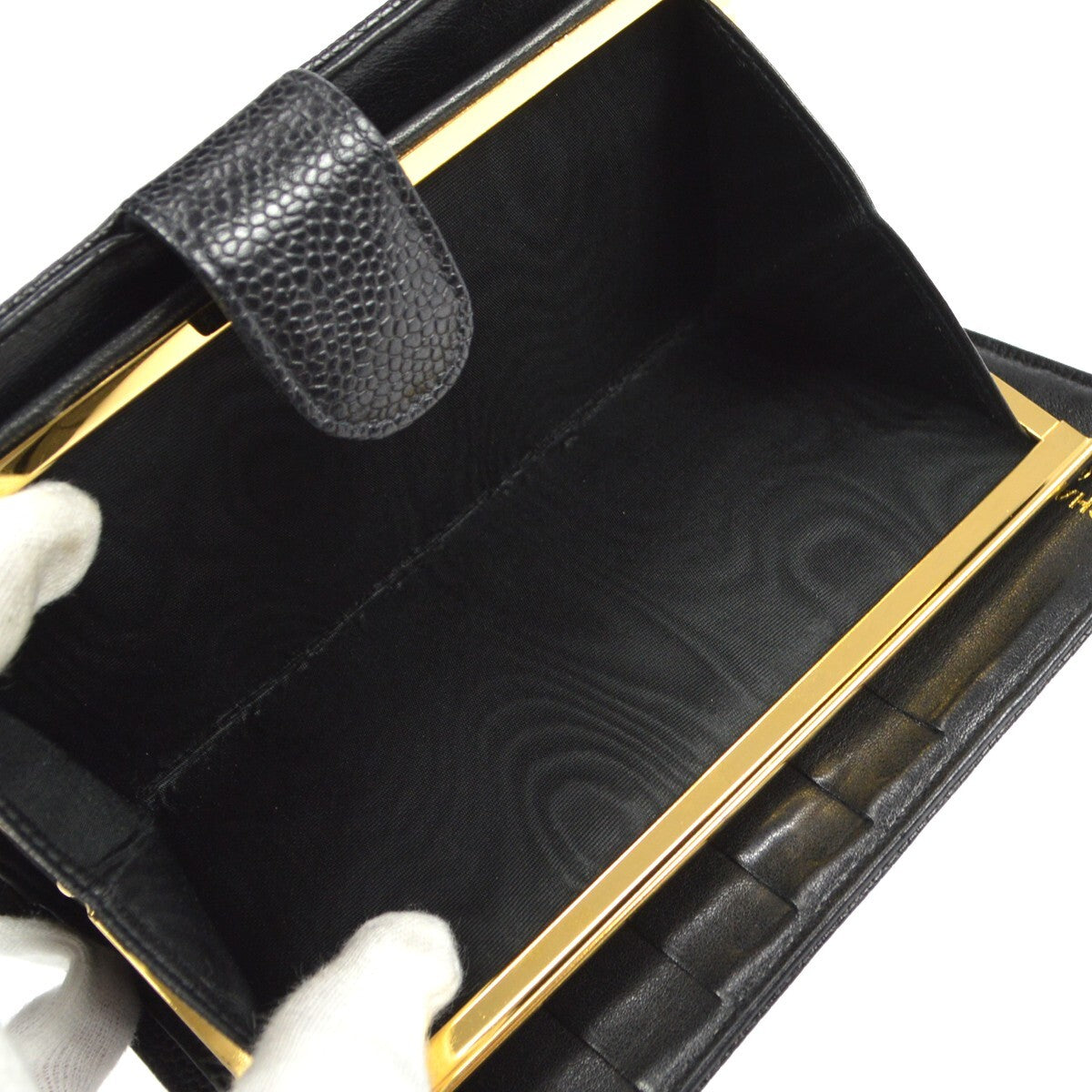 Chanel Timeless Cc French Caviar Black Leather Wallets Accessory (Pre-Owned)