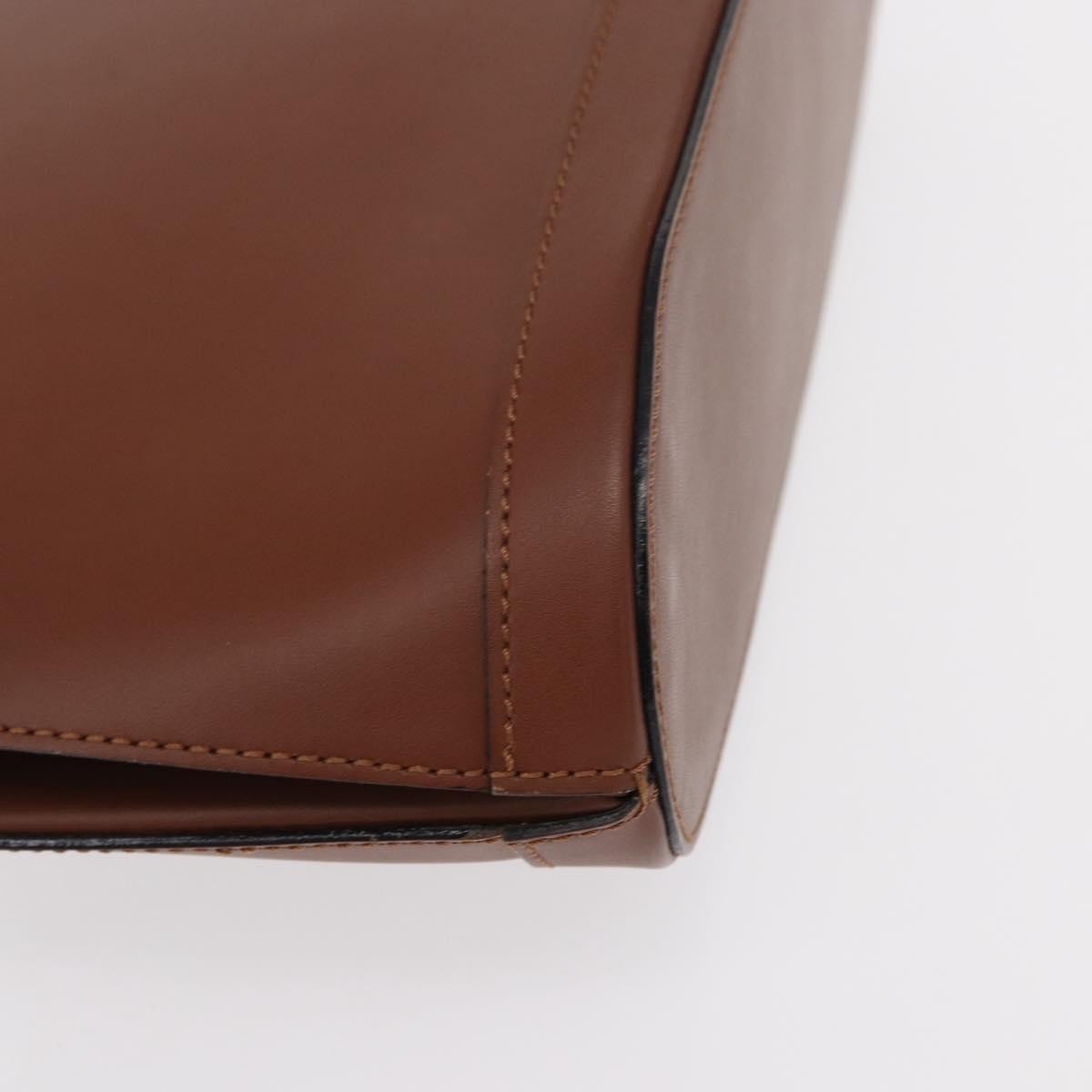 Celine Vintage Leather Brown Leather Shoulder Bag Bag (Pre-Owned)