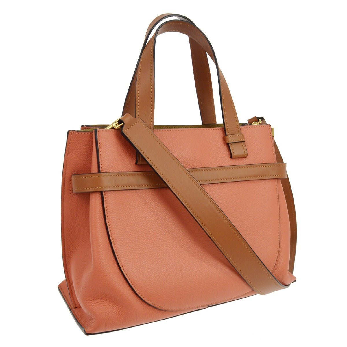 Loewe Gate Leather Pink Leather Tote Bag Bag (Pre-Owned)