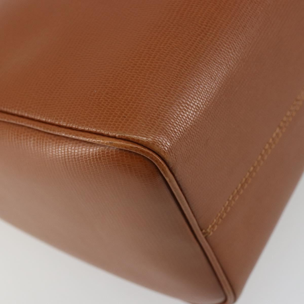 Celine Vintage Circle Logo Leather Brown Leather Shoulder Bag Bag (Pre-Owned)