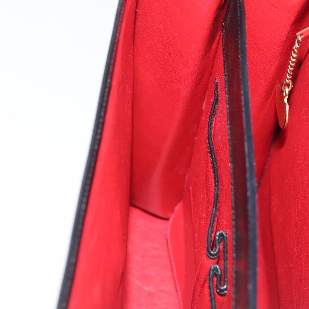 Celine Top Handle Leather Black Leather Handbag (Pre-Owned)