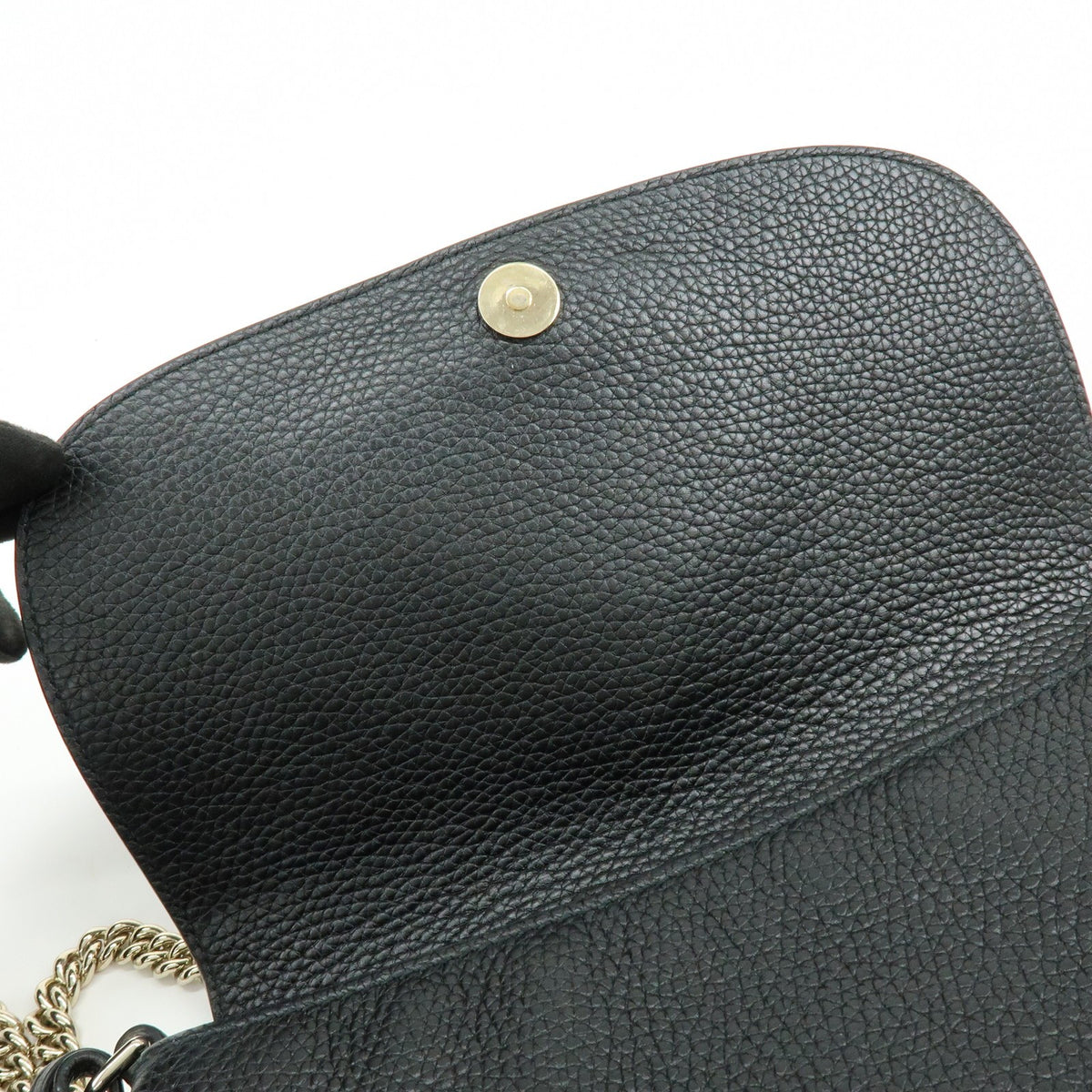 Gucci Soho Chain Leather Black Calfskin Crossbody Bag Bag (Pre-Owned)