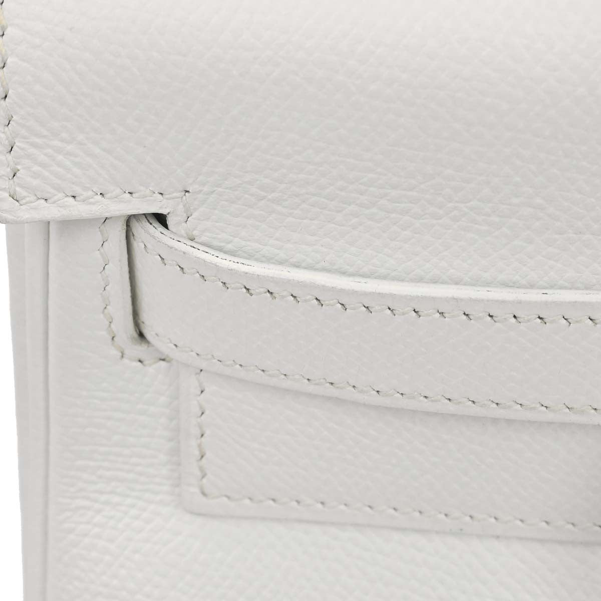Hermes Kelly Light Epsom With Gold Hardware White Leather Handbag (Pre-Owned)