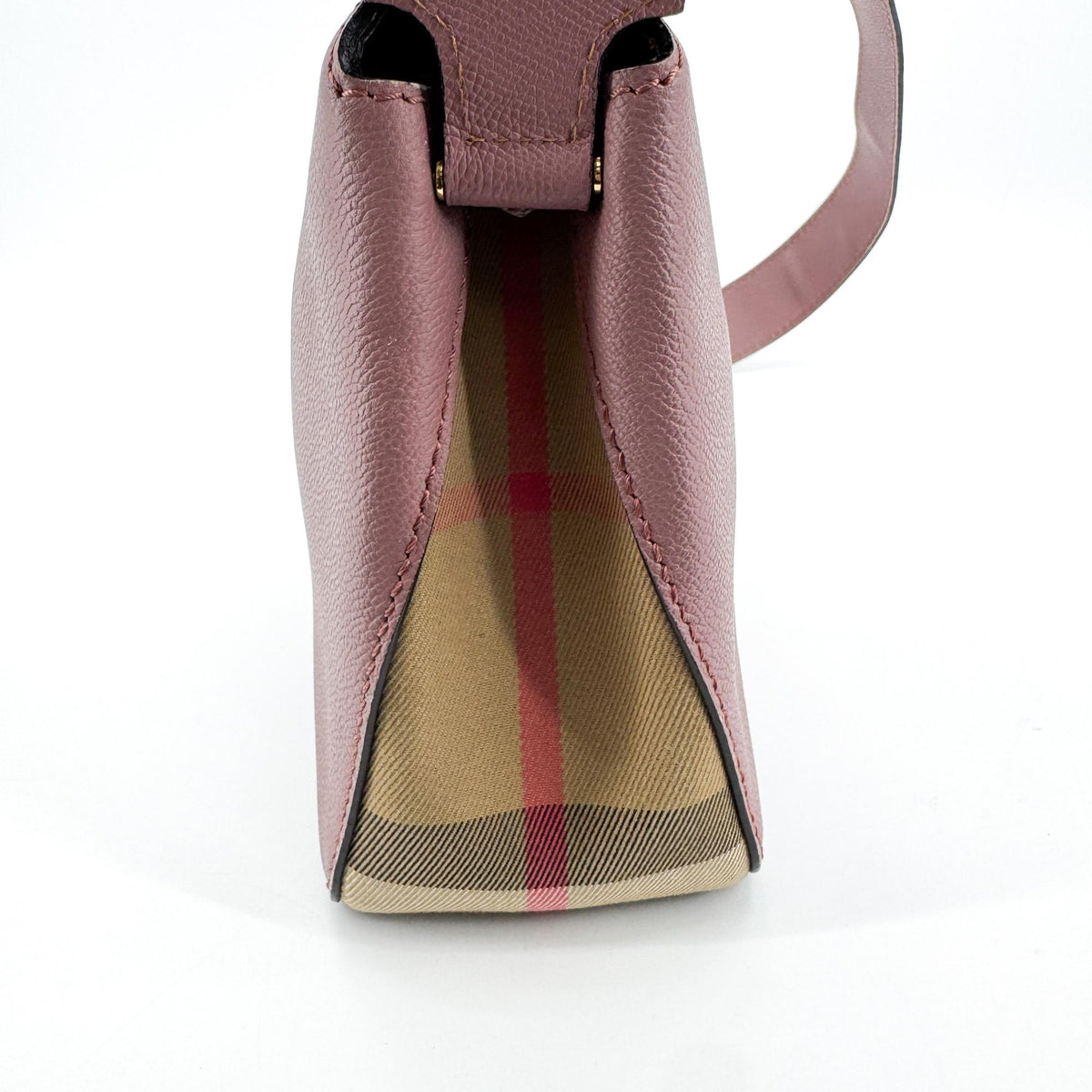 Burberry Helmsley Leather Pink Calfskin Handbag (Pre-Owned)